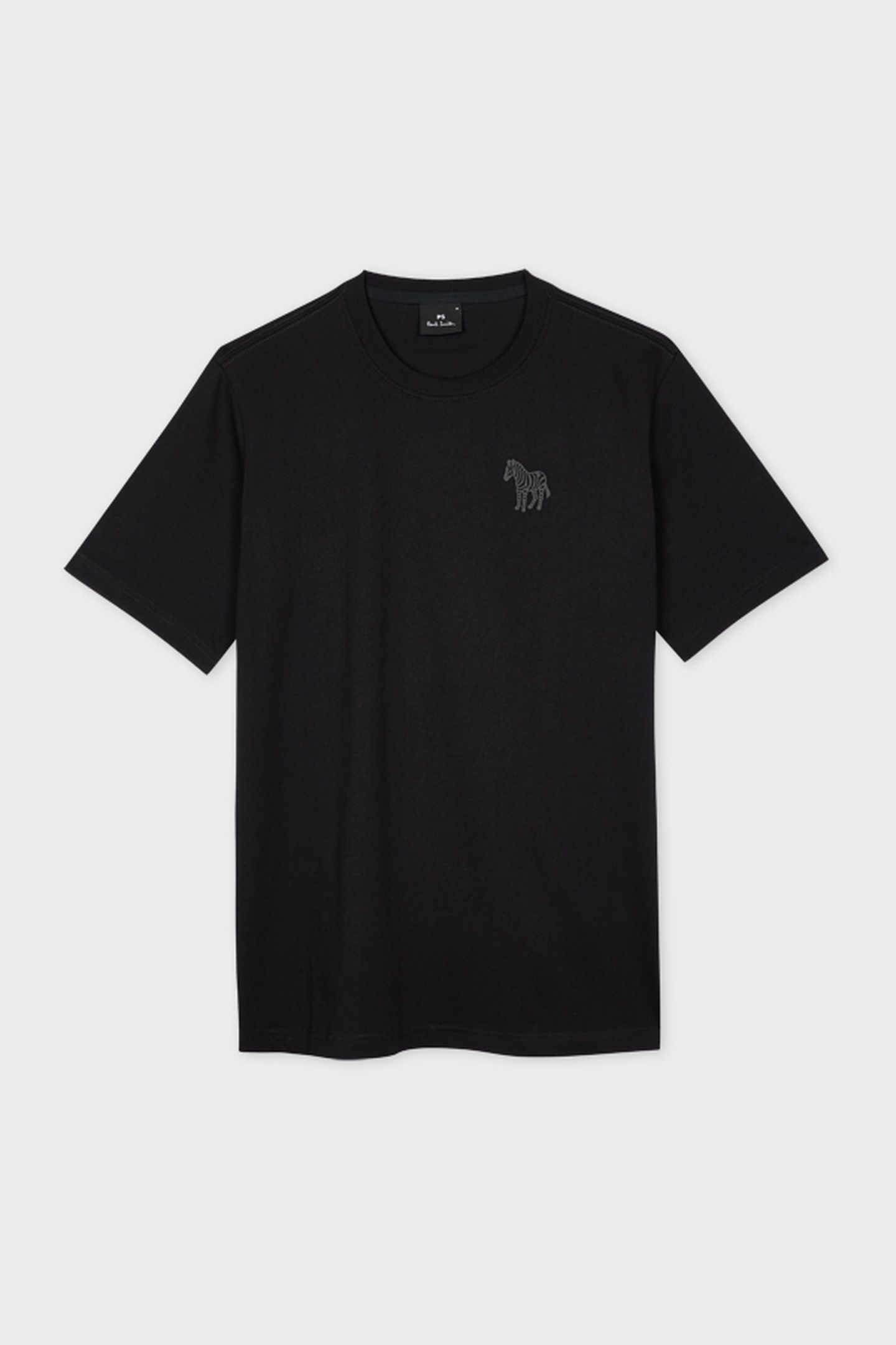 MENS REG FIT T SHIRT ZEBRA BLACK 2