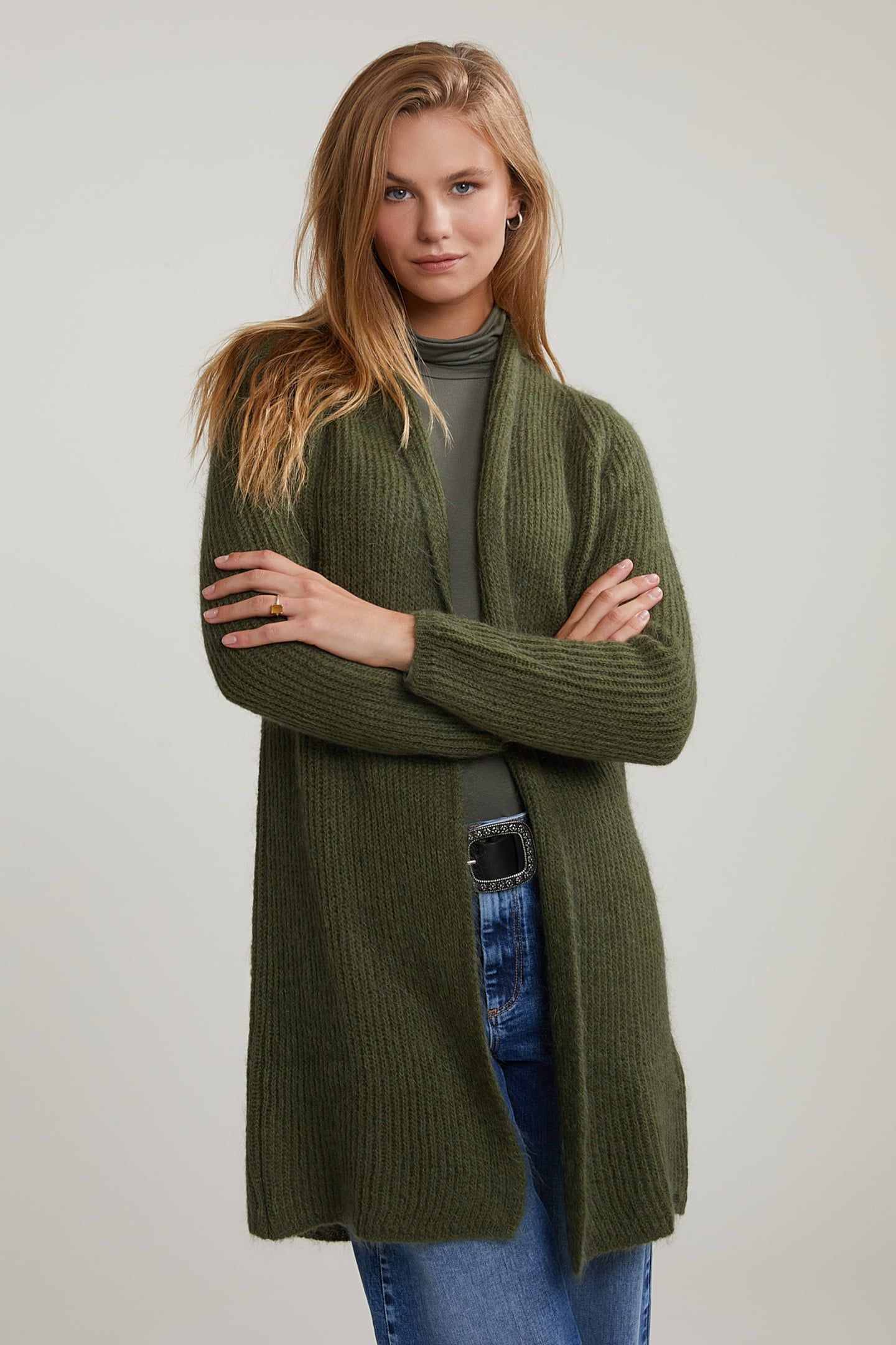 LONG CARDIGAN LONG SLEEVES KHAKI 3