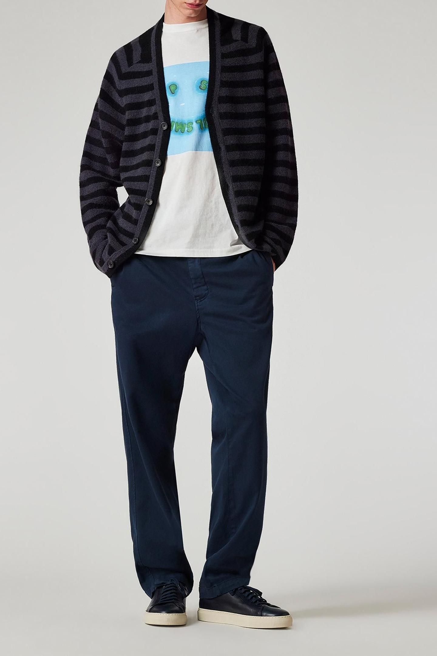 MENS DRAWSTRING TROUSER VERY DARK NAVY 3