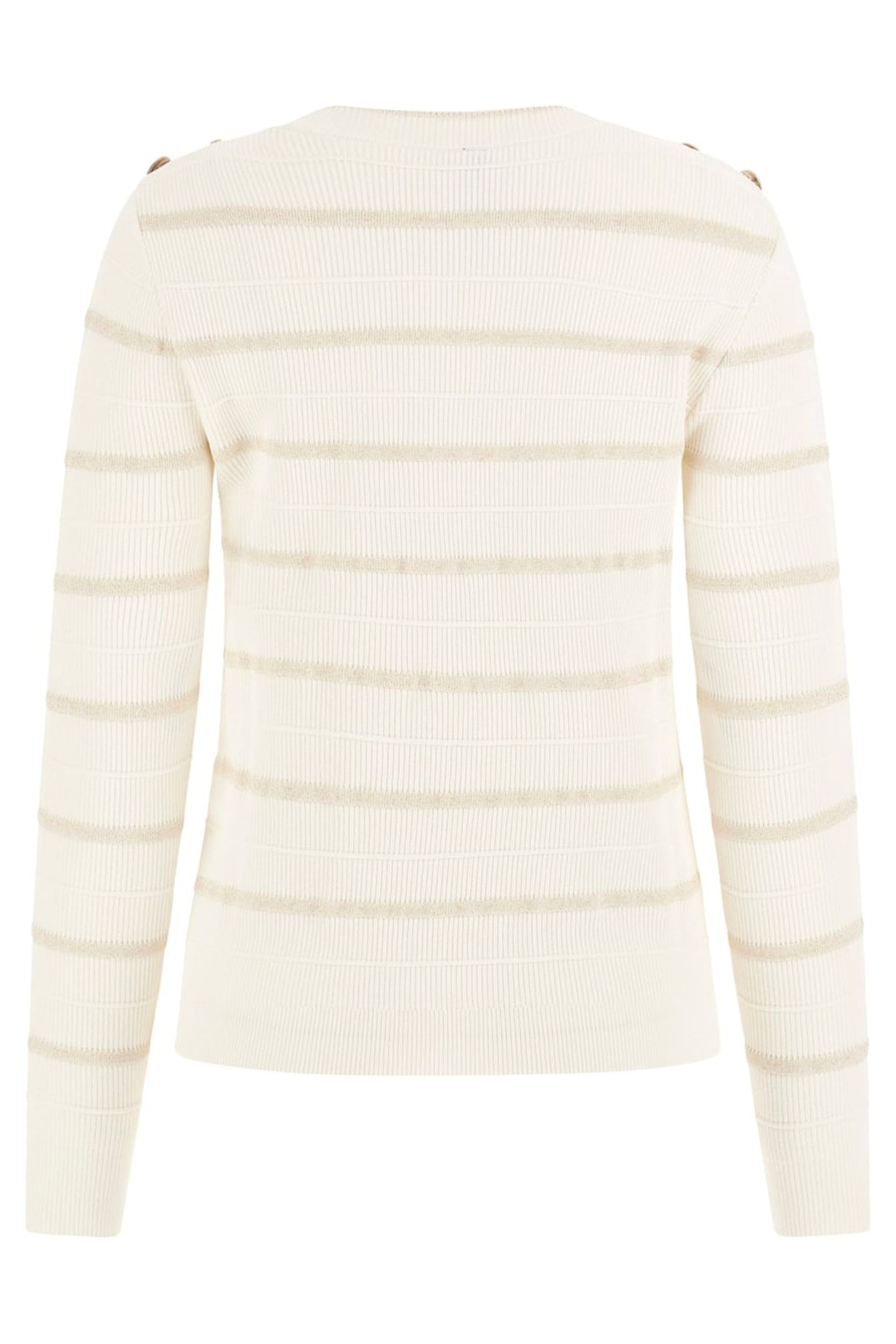 ADA V NECK TOP SWTR MACADAMIA / WHITE GO 2