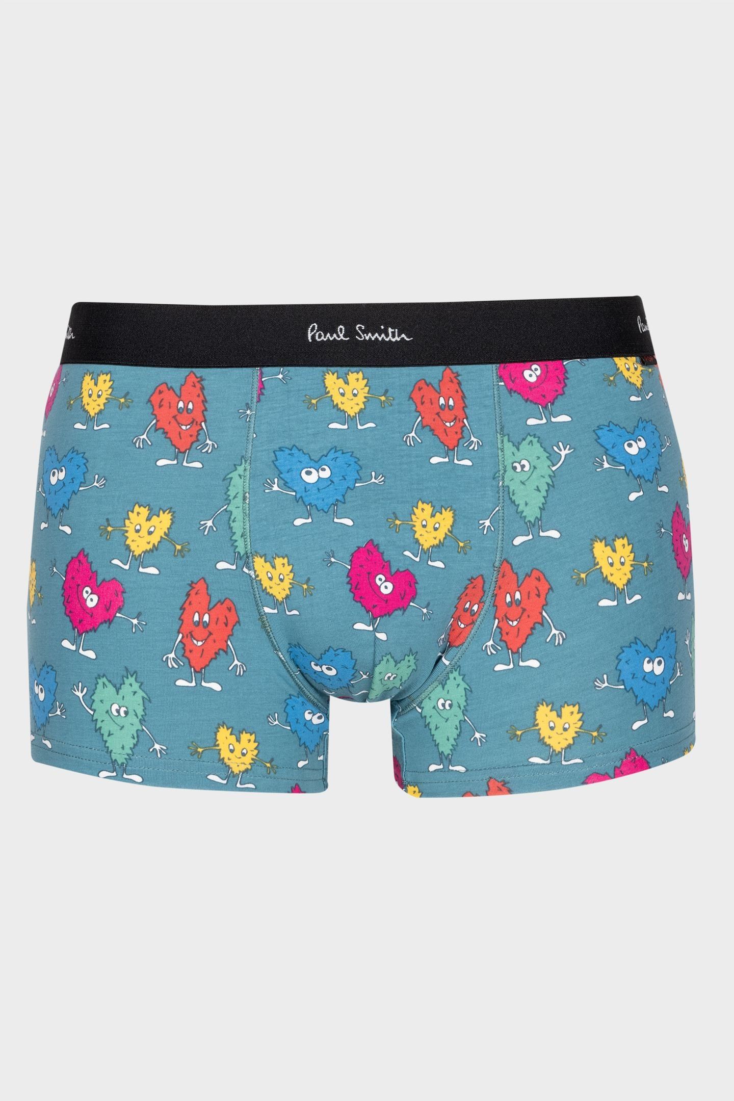 MEN TRUNK FURRY HEARTS PETROL GREEN 1