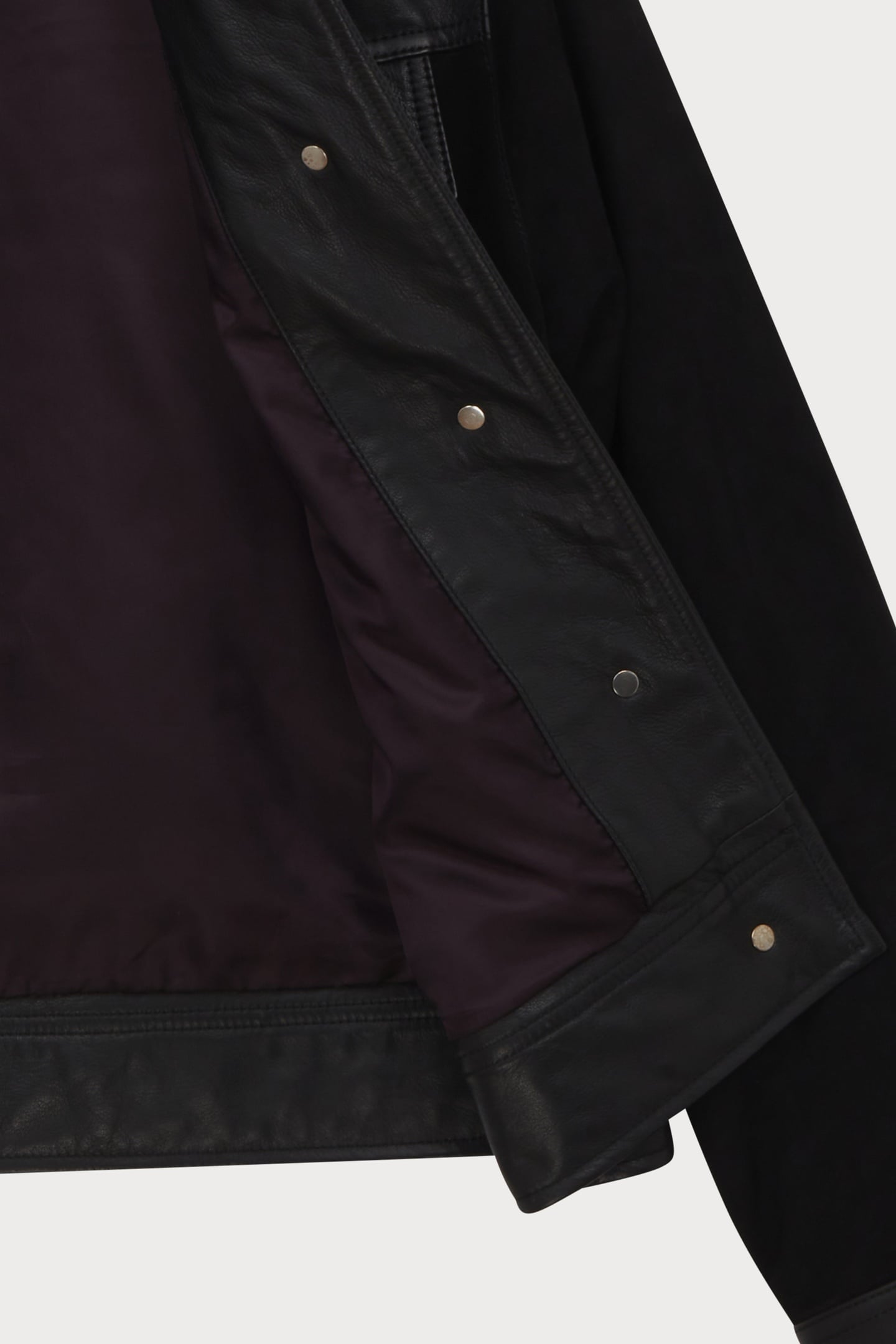 WOMENS JACKET SUEDE LEATHER MIX BLACK 6