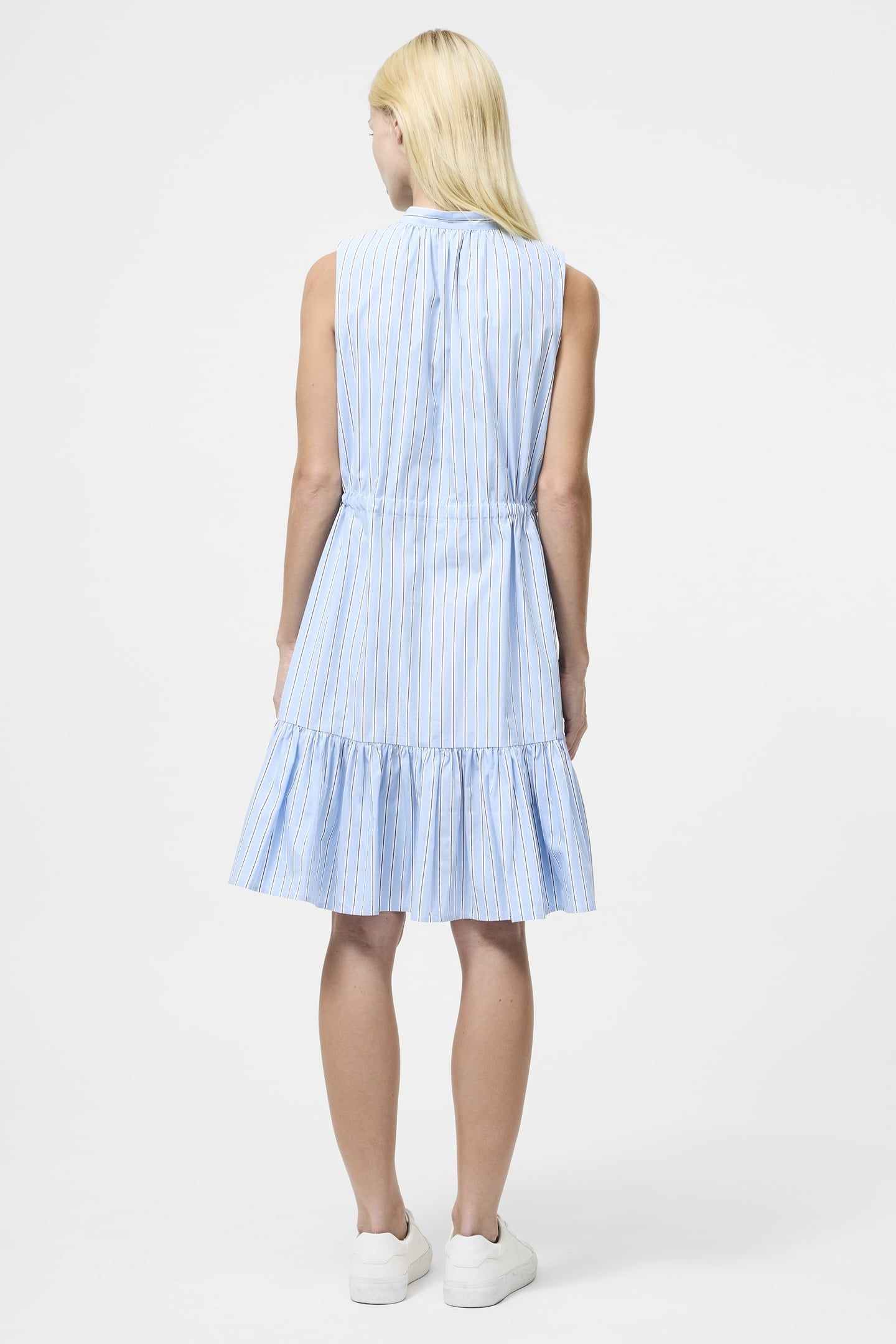 CAMBRIA COTTON STRIPED DRESS ARCTIC BLUE/LINEN WH 3