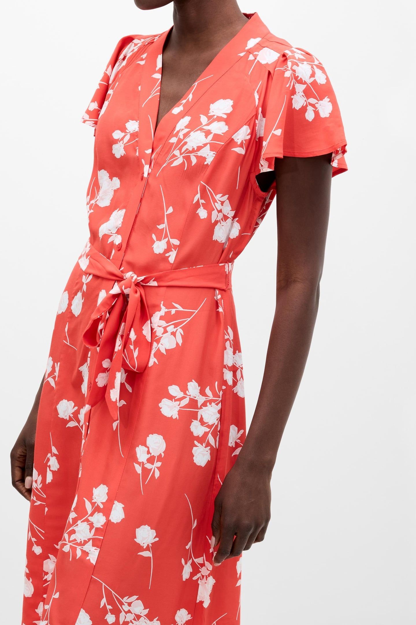 ALESSANDRA V TIE DRESS K CAYENNE RED/WHITE CAYENNE RED/WHITE 4