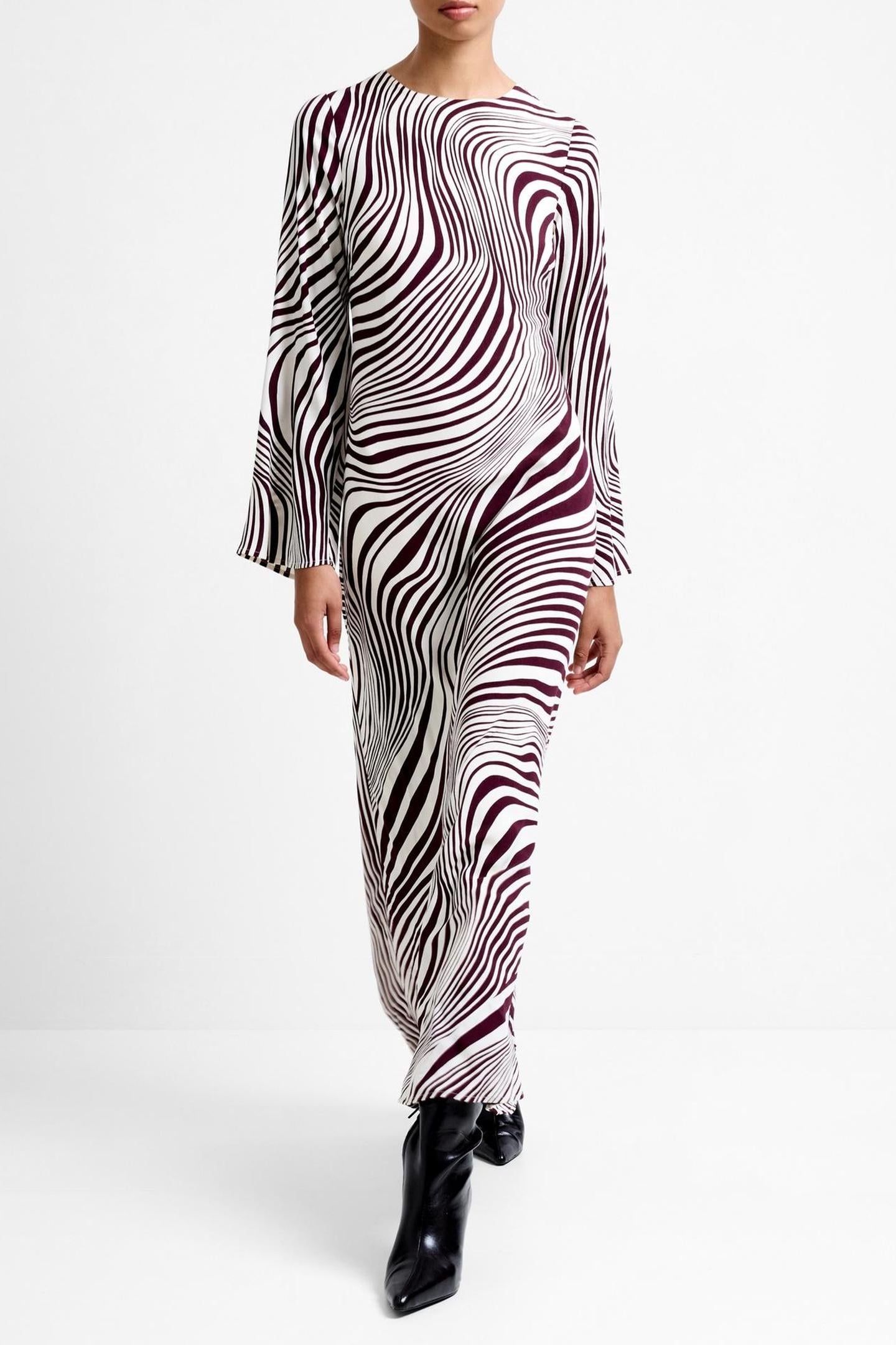 ZIGGY LARA VISCOSE DRESS BORDEAUX RED/PORCELA BORDEAUX RED/P 1
