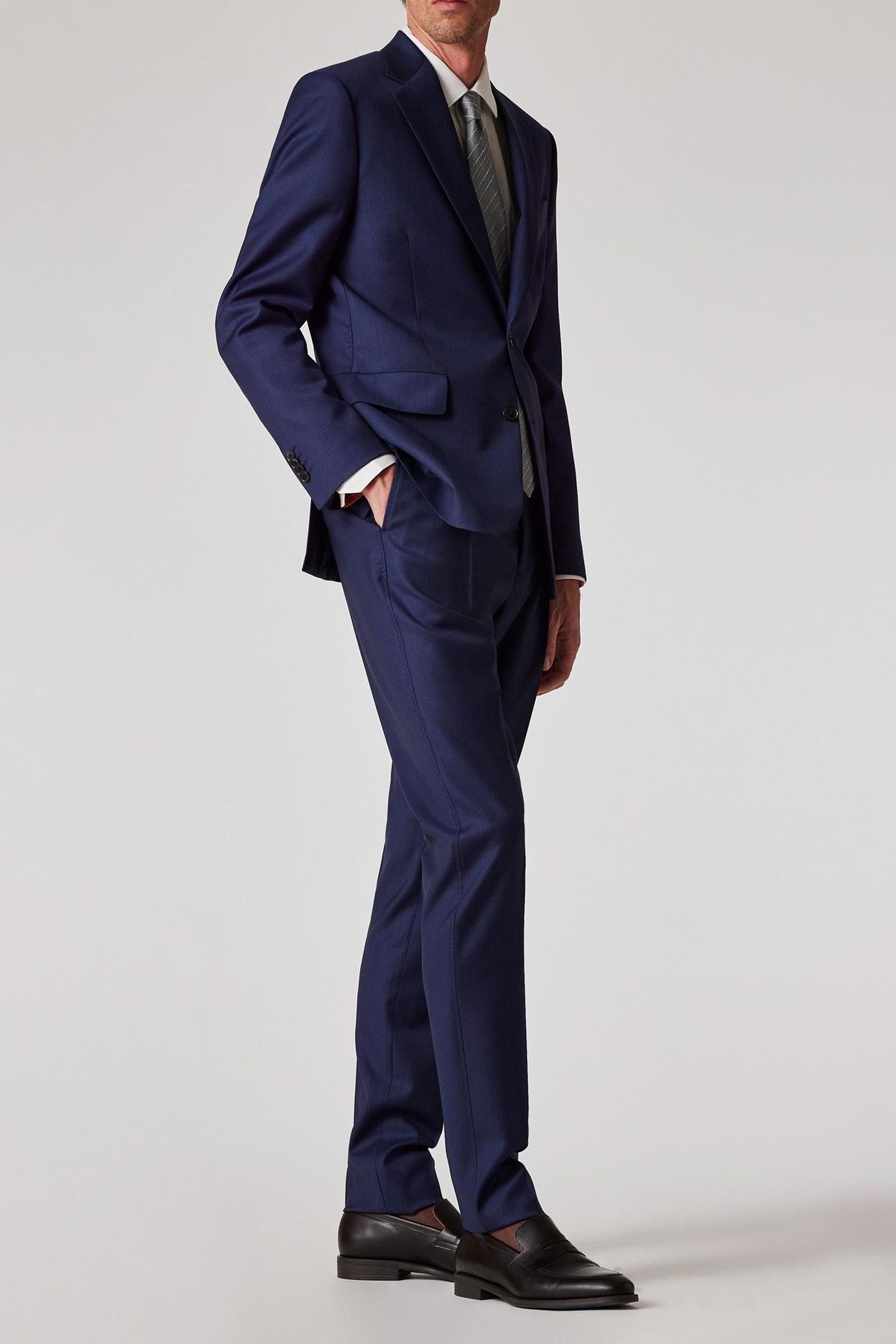 MENS TAILORED FIT 2 BUTTON JACKET NAVY 3