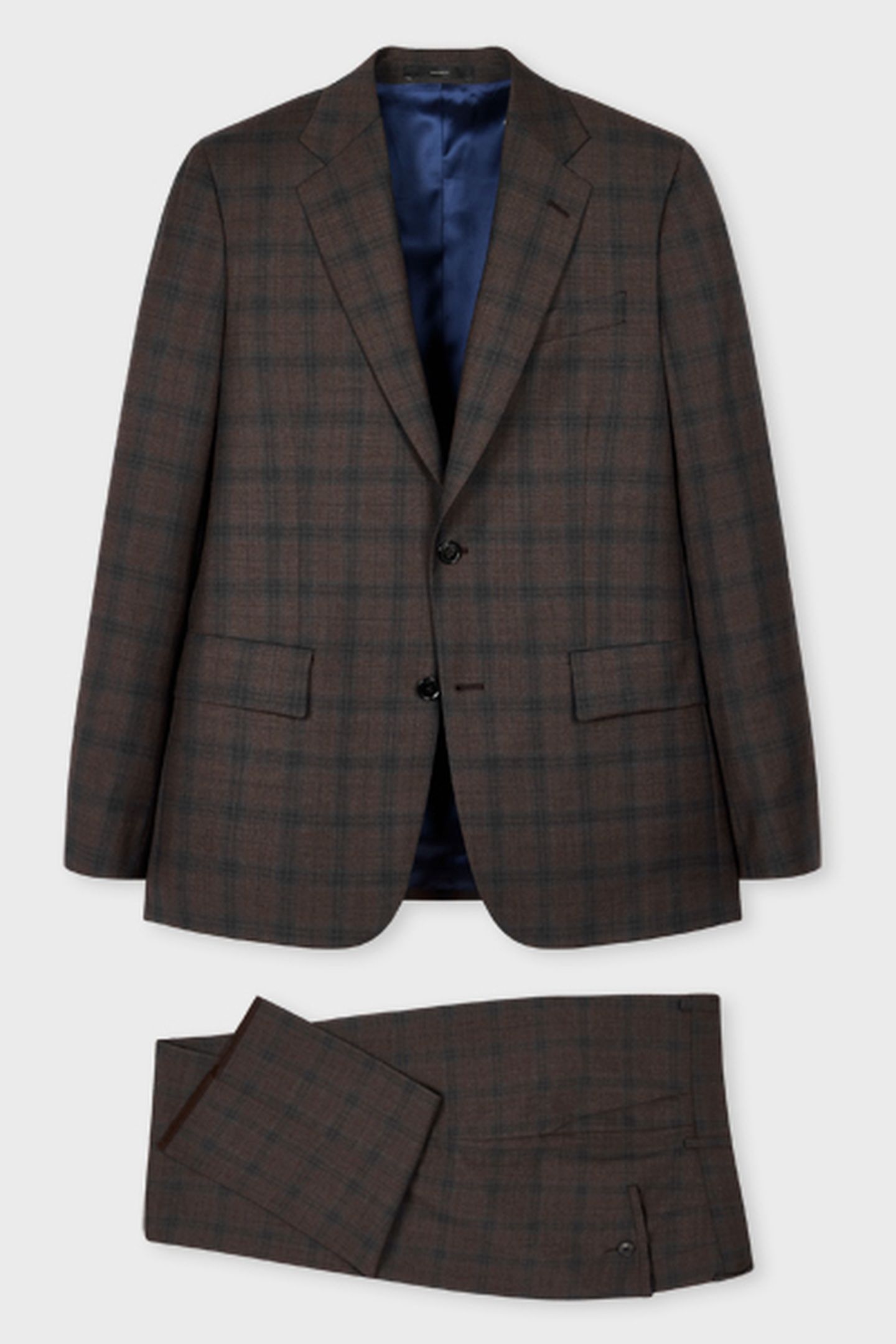 MENS TAILORED FIT 2 BUTTON SUIT HAZELNUT 10