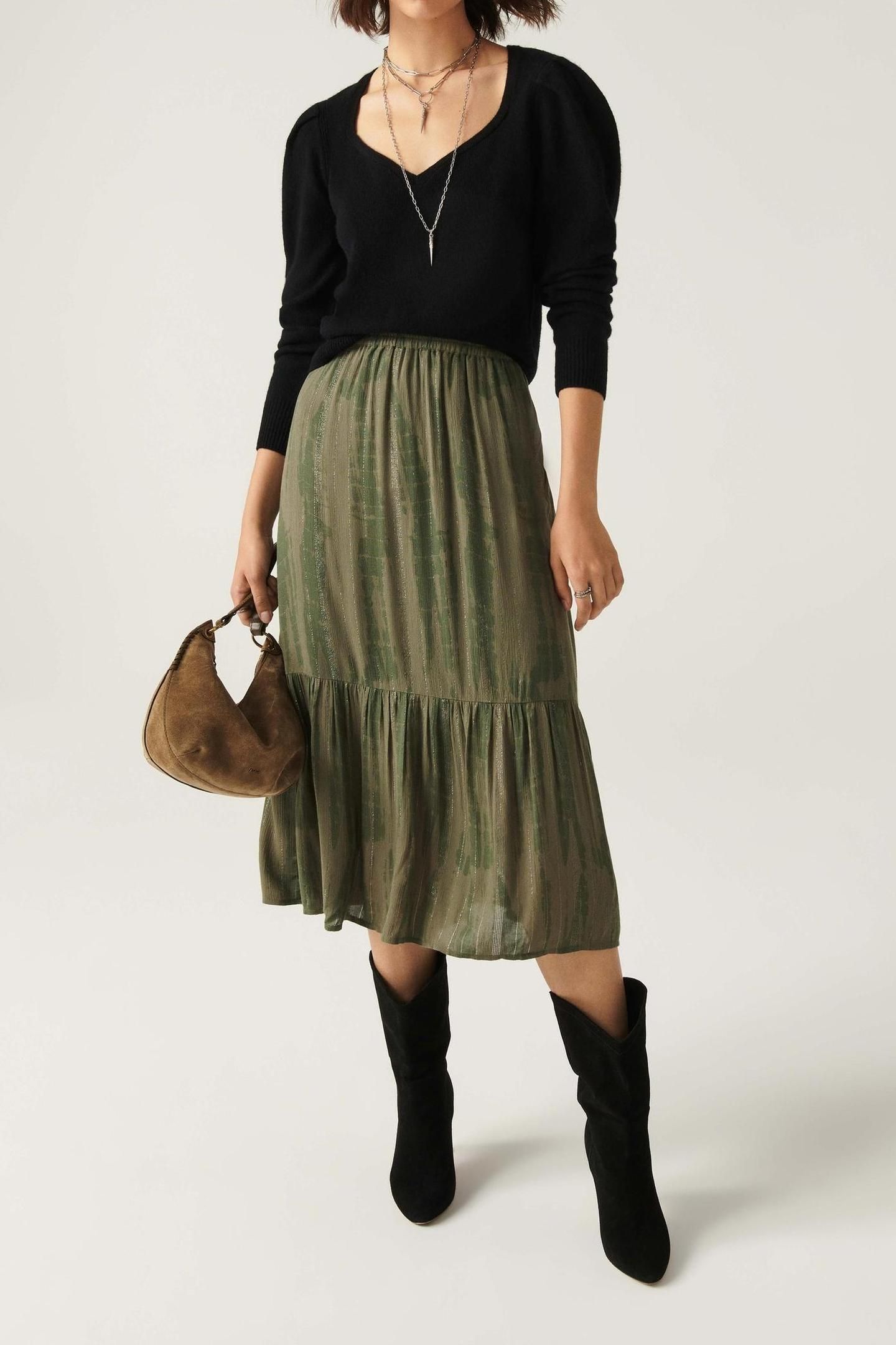 MID-LENGTH SKIRT KAKI 1