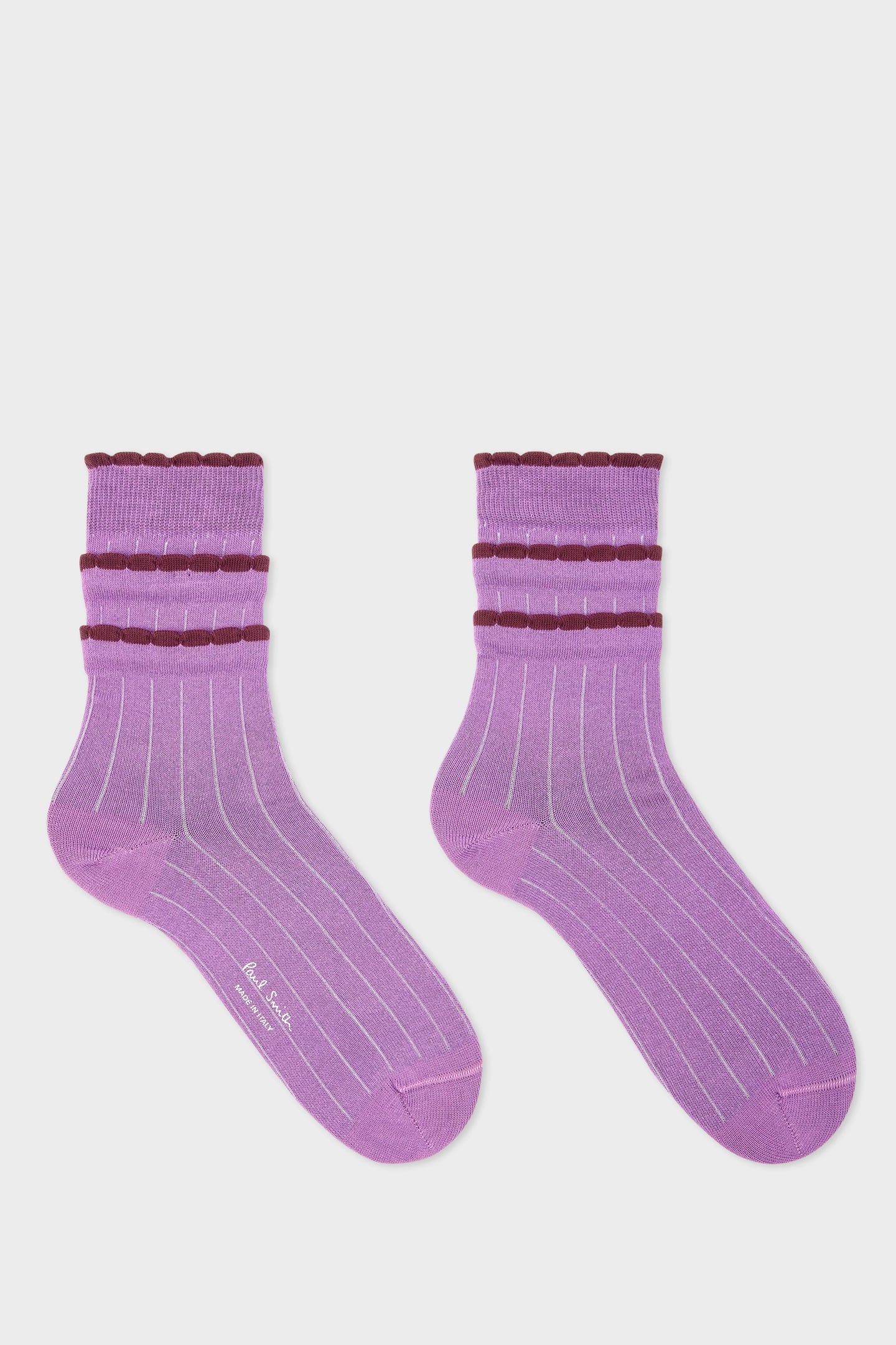 WOMEN SOCK GIGI RUFFLE DARK VIOLET 1