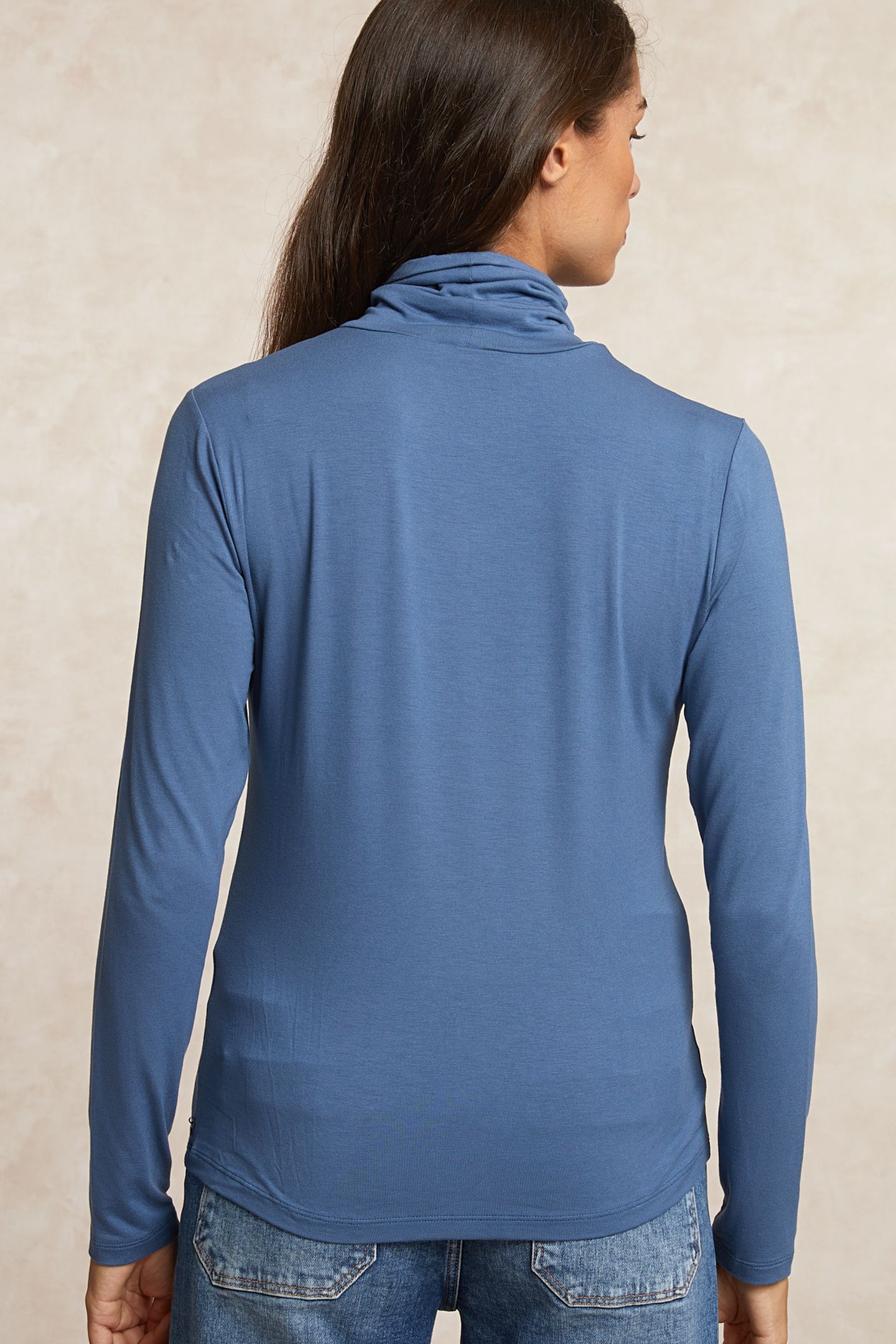 BASIC ROLL NECK T-SHIRT LONG SLEEVES BLUE 2