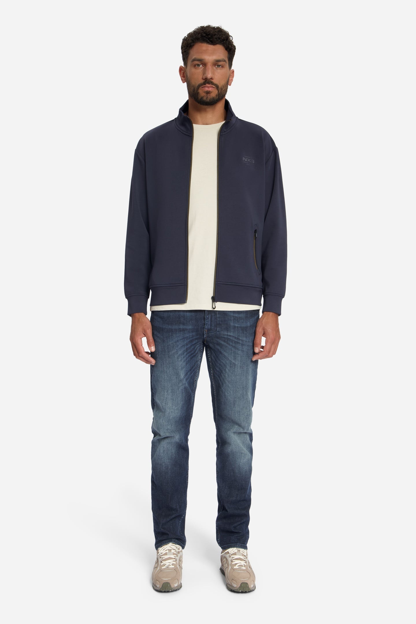 SWEATER FULL ZIP DARK NIGHT 1