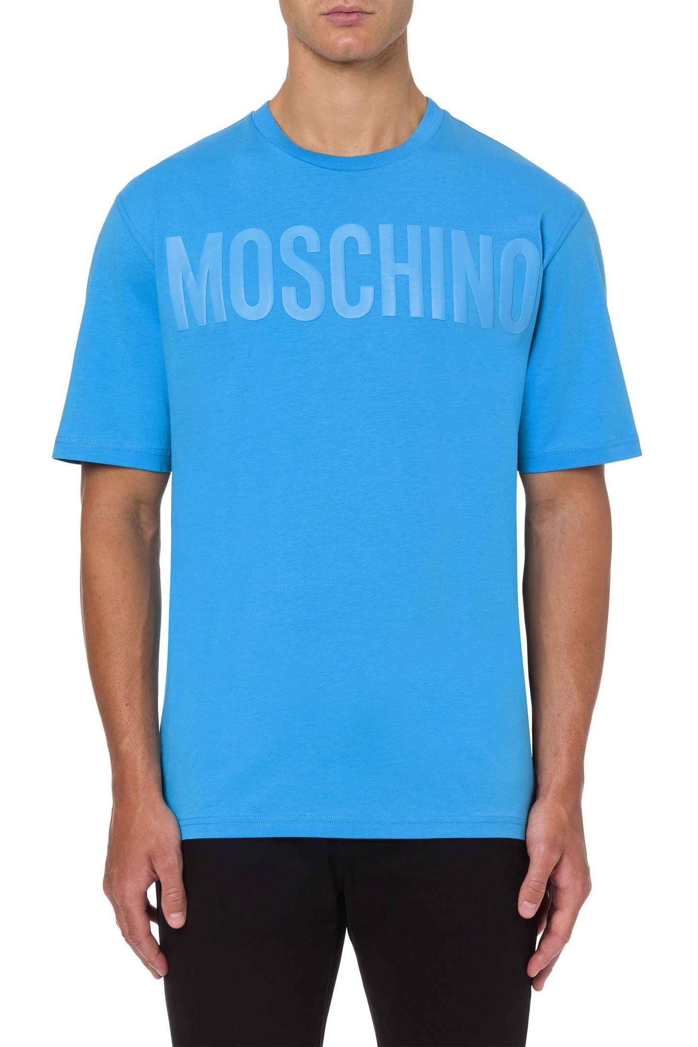 ORGANIC COTTON T-SHIRT WITH LOGO BLUE 1