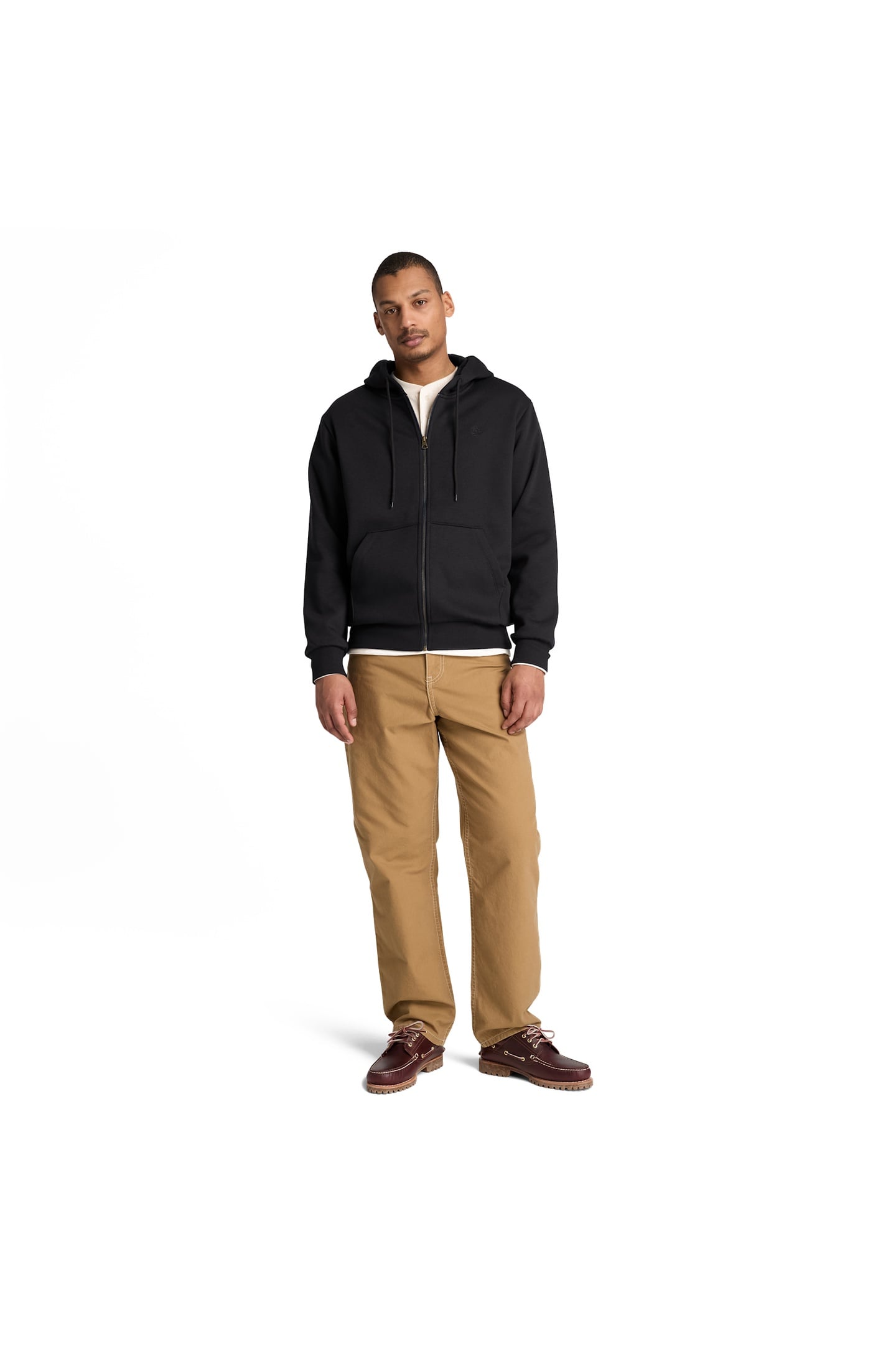 OYSTER RIVER CHEST LOGO BB ZIP HOODIE BLACK 4