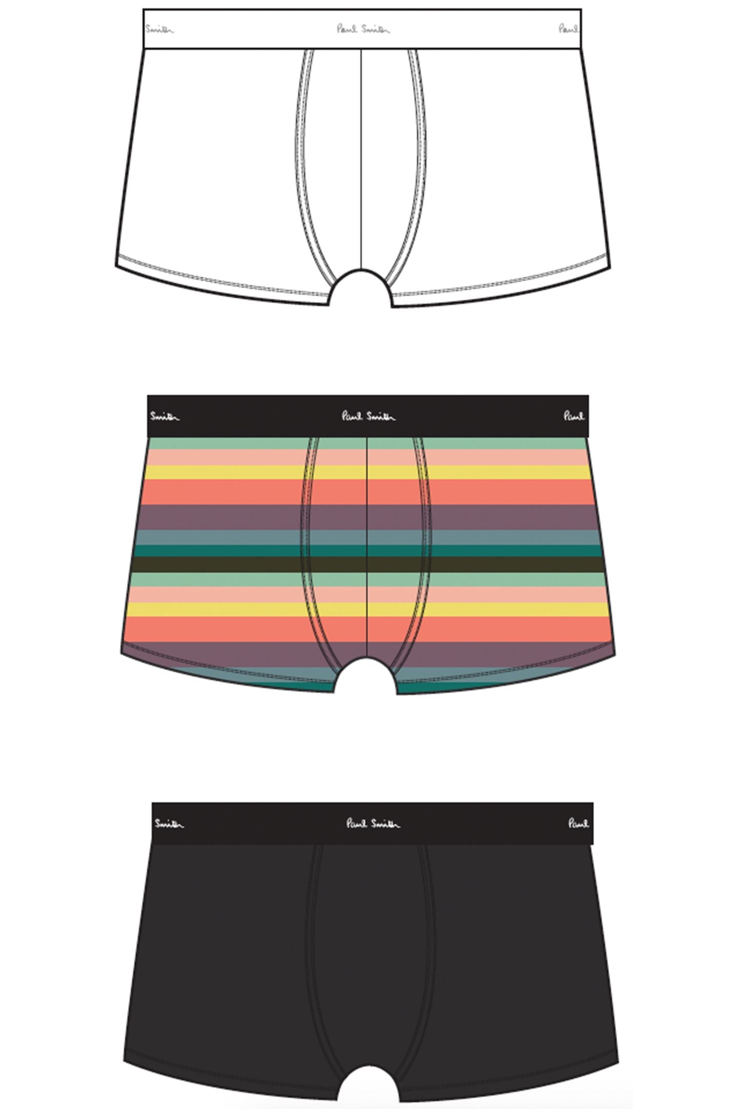 MEN TRUNK 3 PACK WHITE 1