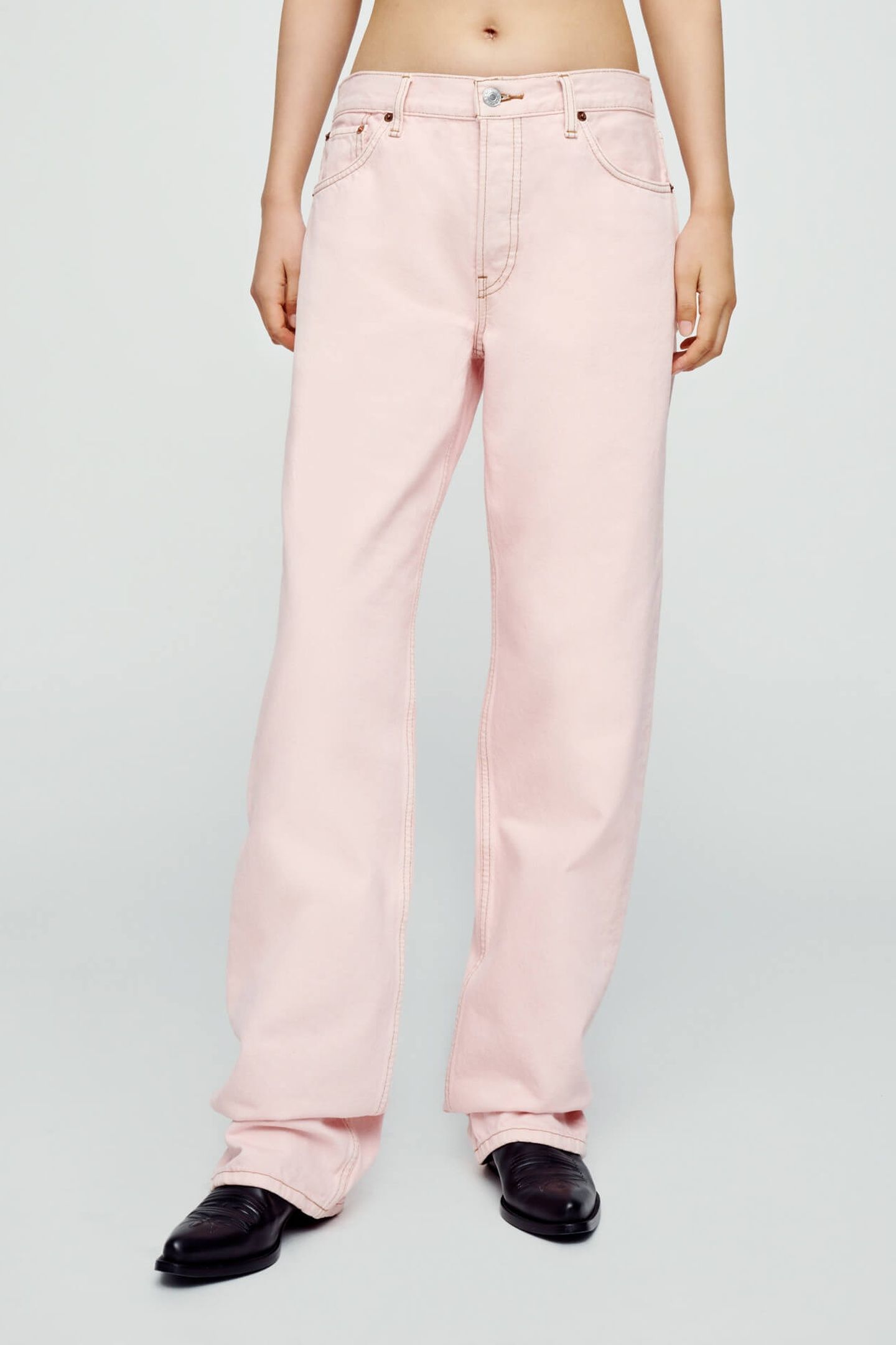 LOOSE LONG WASHED PINK 1
