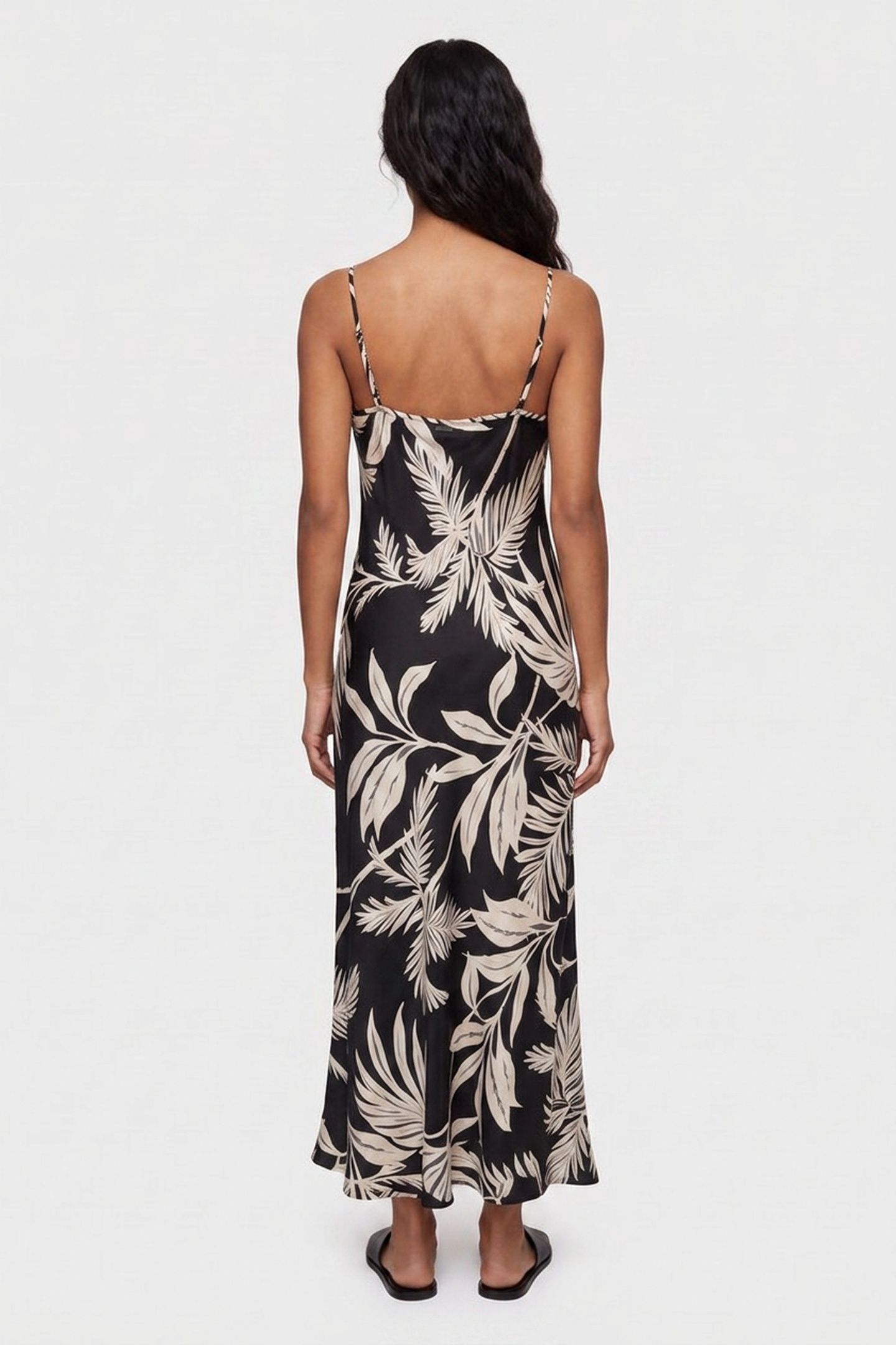 NEW AKILINA DRESS FOREST TROPICAL BLK 2