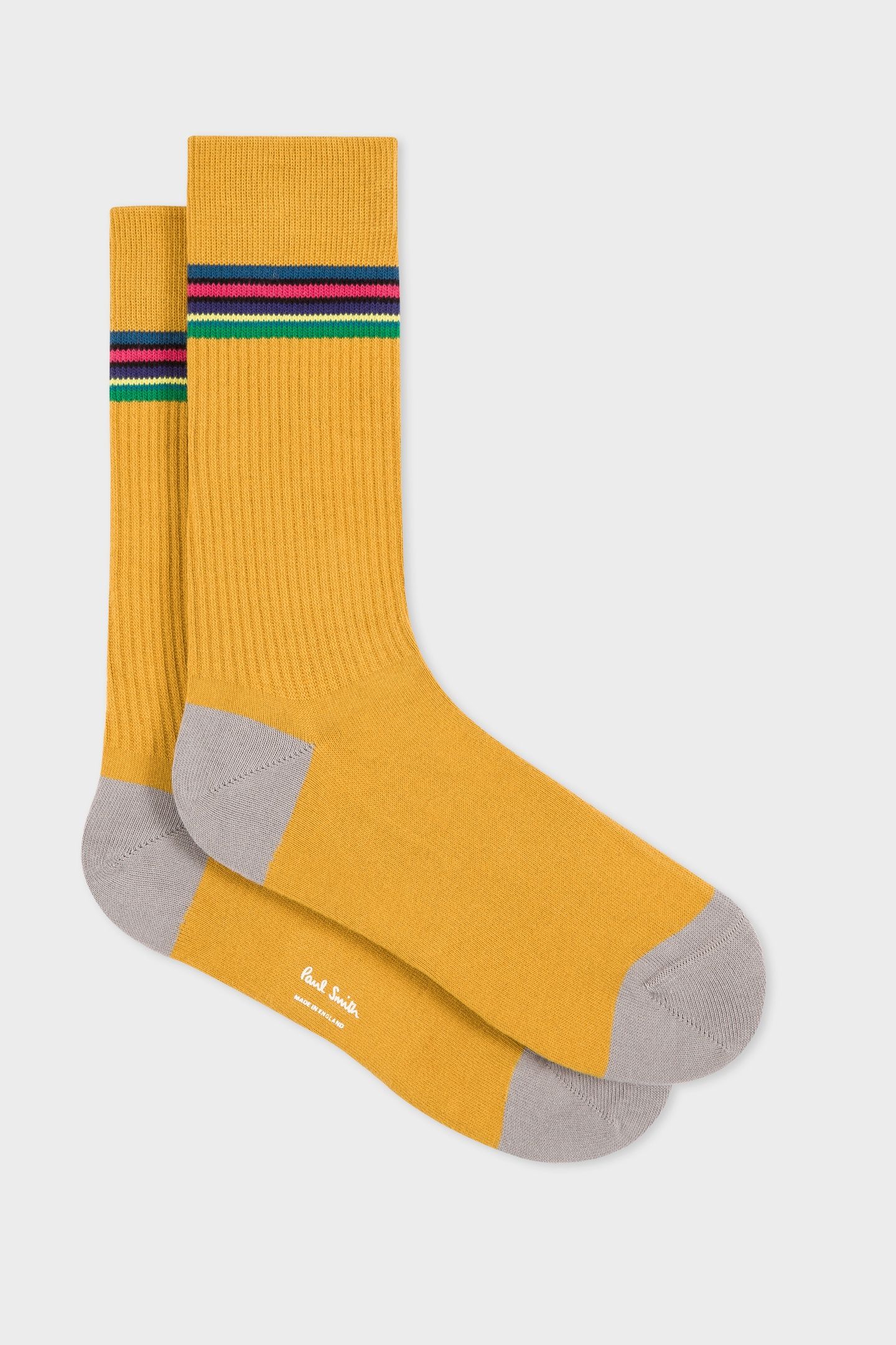 MEN SOCK DUO RIB YELLOW 2