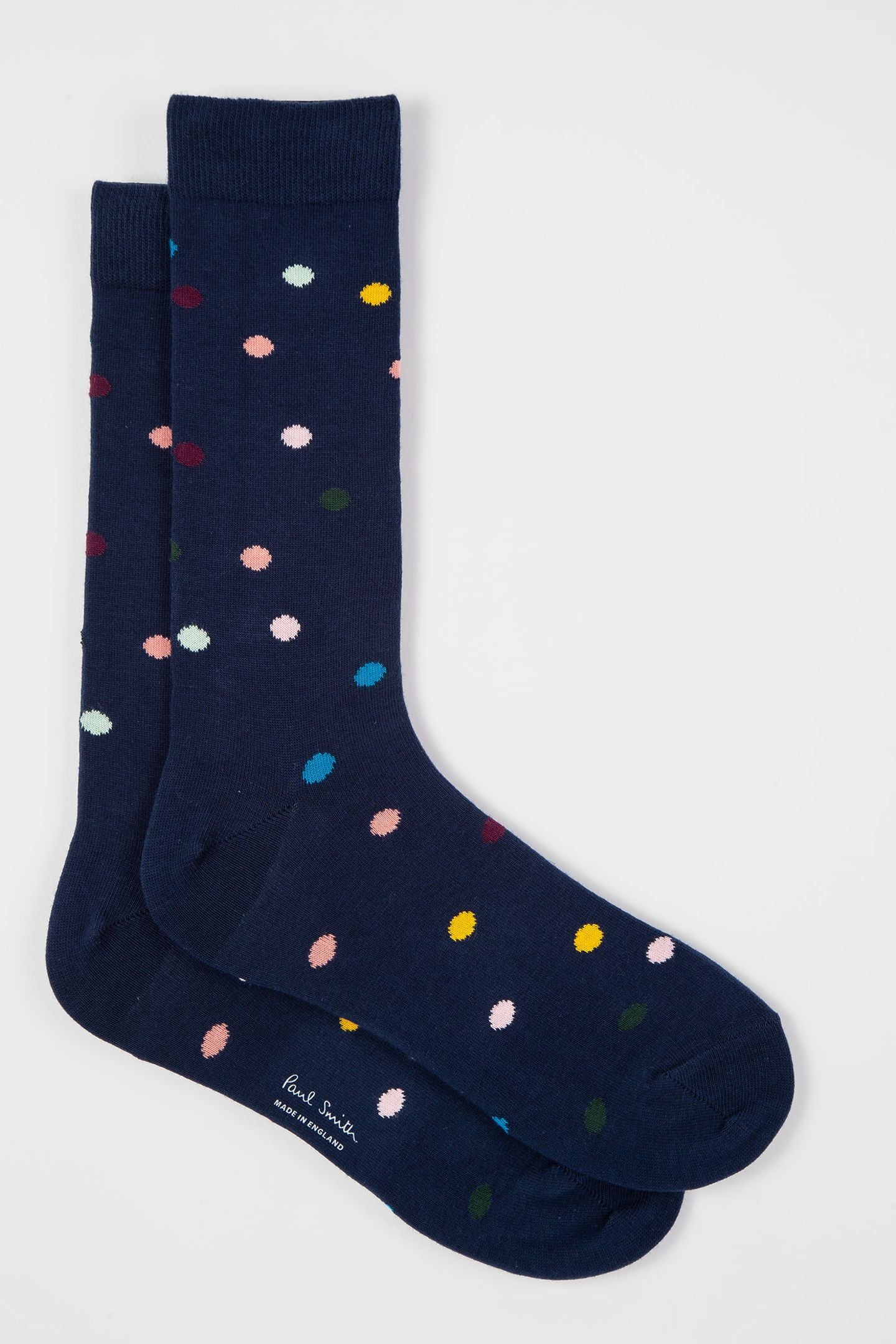 MEN SOCK ARTIST POLKA NAVY 2