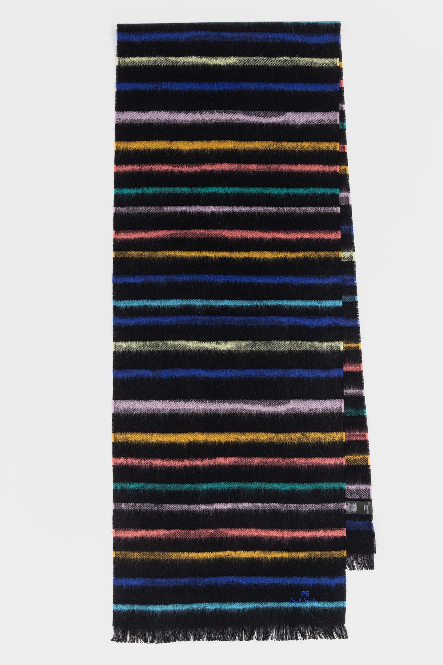 MEN SCARF PS SPRAY STRP BLACK 1