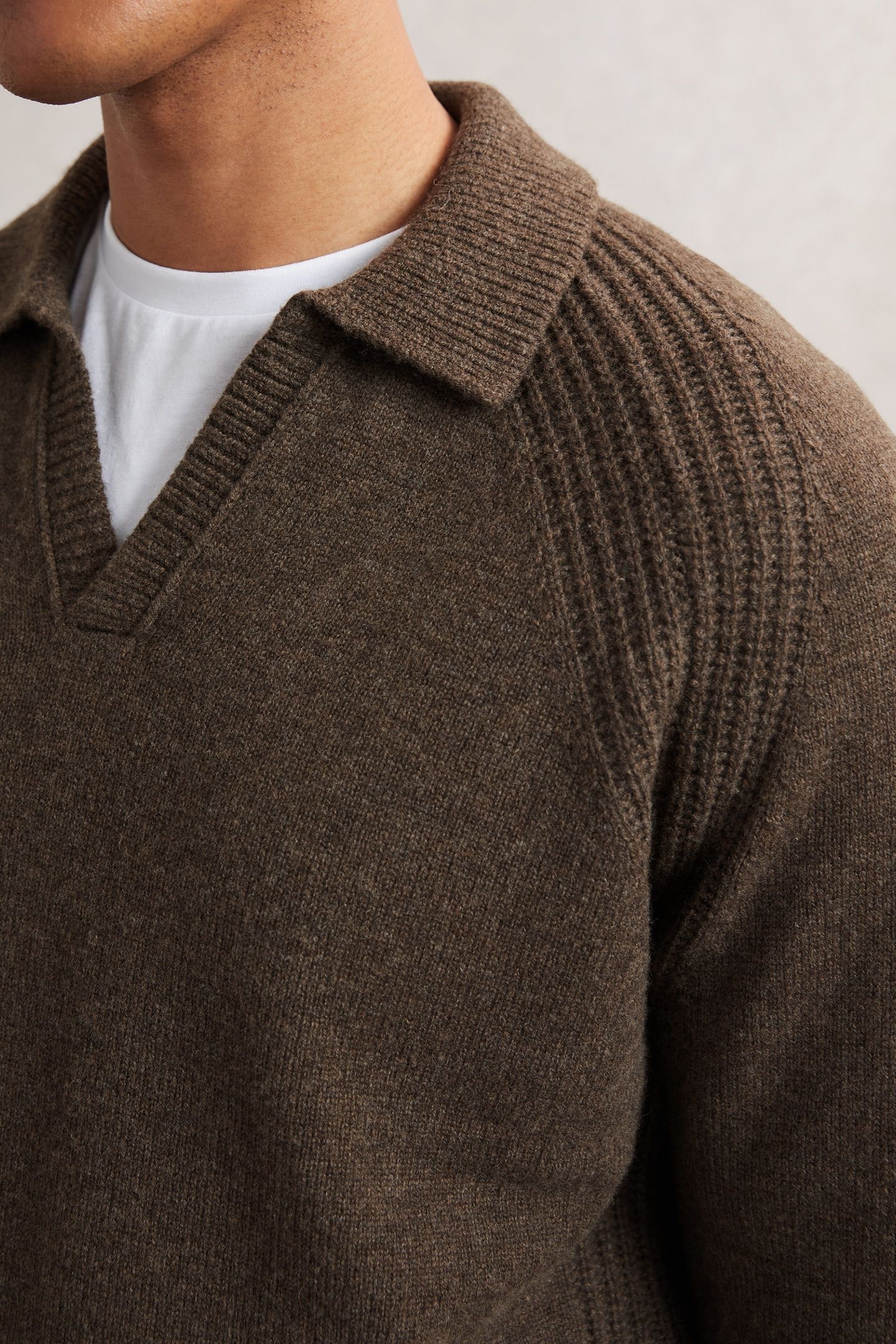 LS OPEN COLLAR JUMPER PECAN BROWN 6