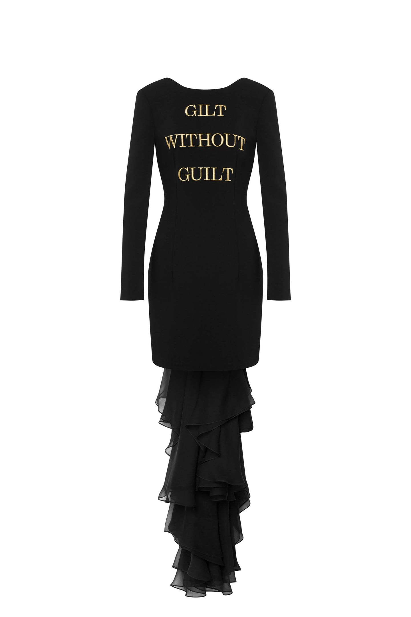 GILT WITHOUT GUILT CRÊPE DRESS BLACK 3