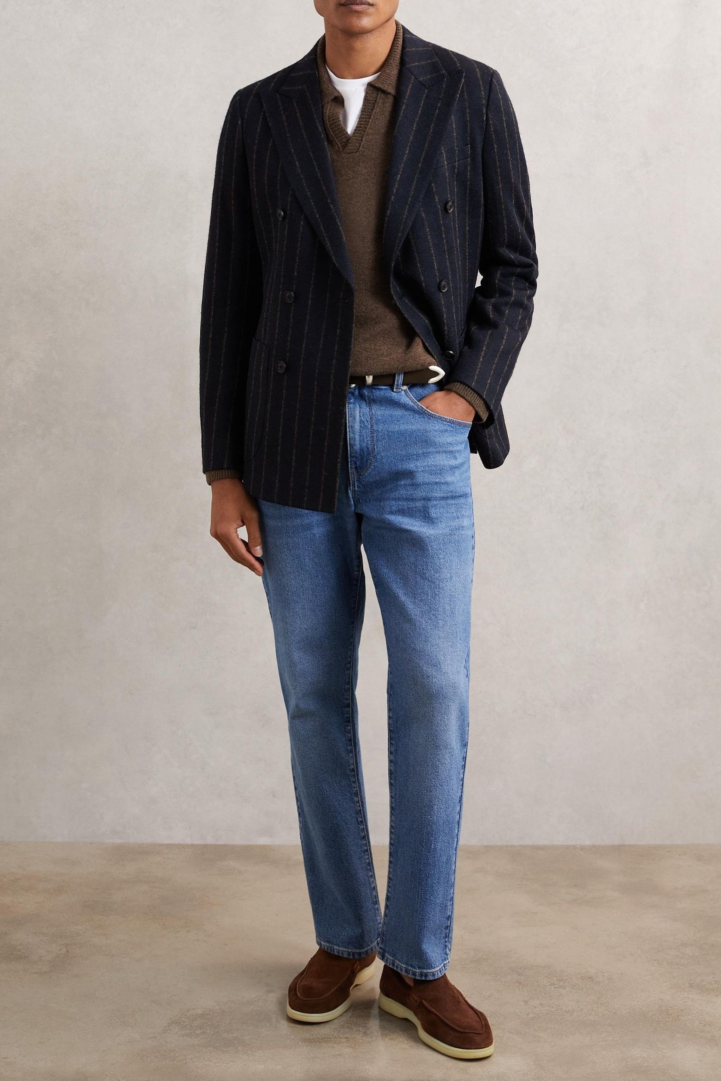 LS OPEN COLLAR JUMPER PECAN BROWN 3