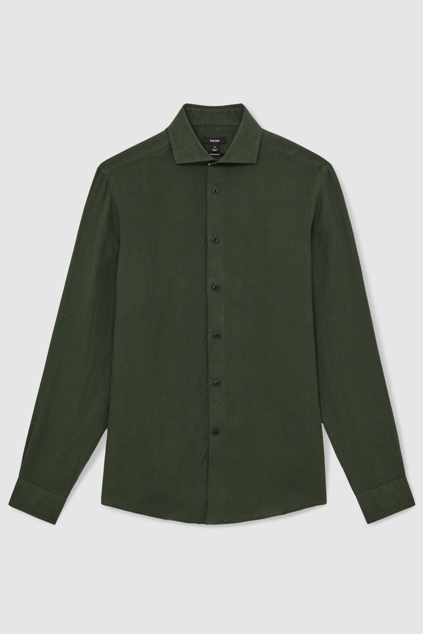 LS LINEN SHIRT KALE GREEN 4