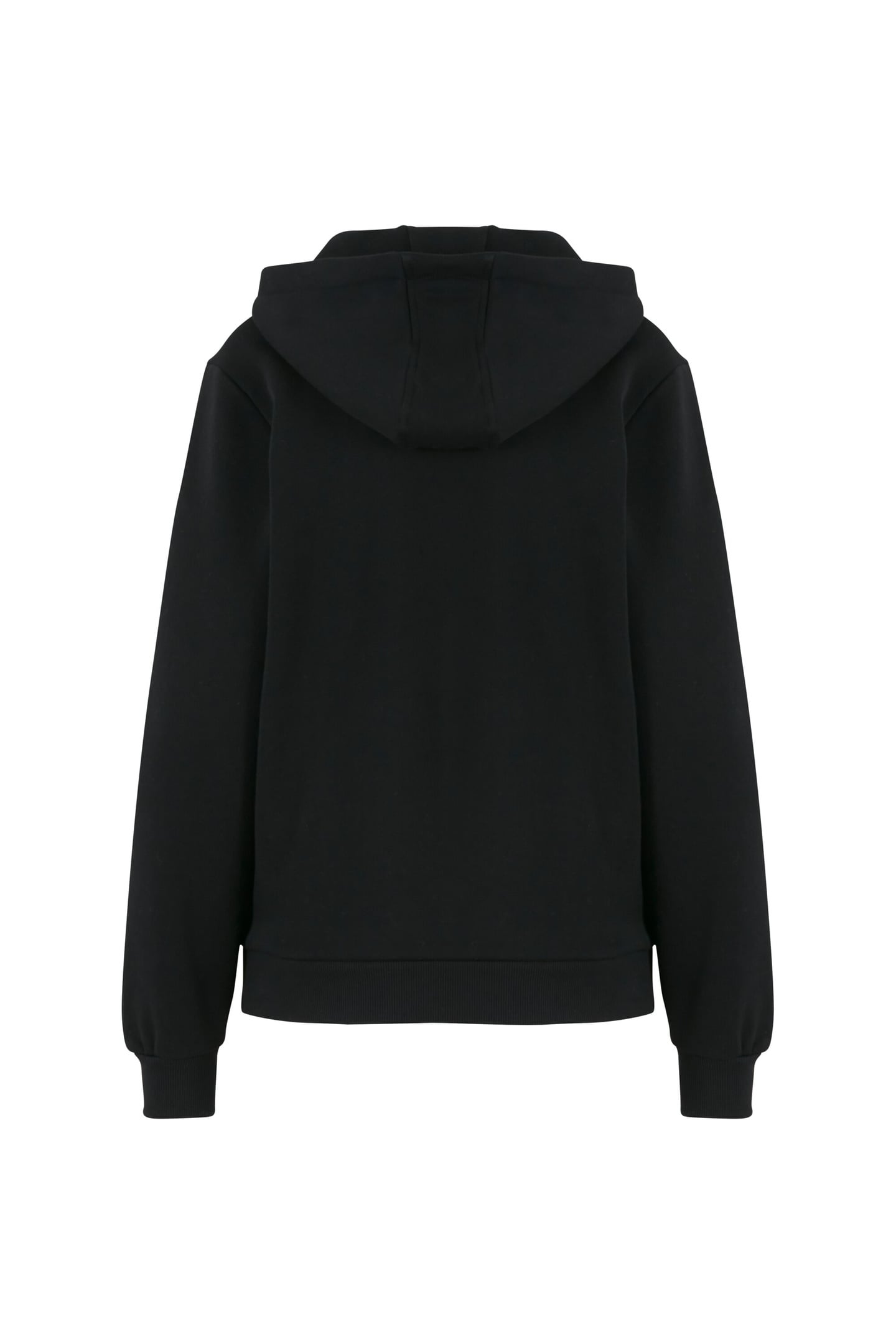 LADIES ESSENTIALS LOOSE BRUSHED FLEECE HOODY BLACK 4