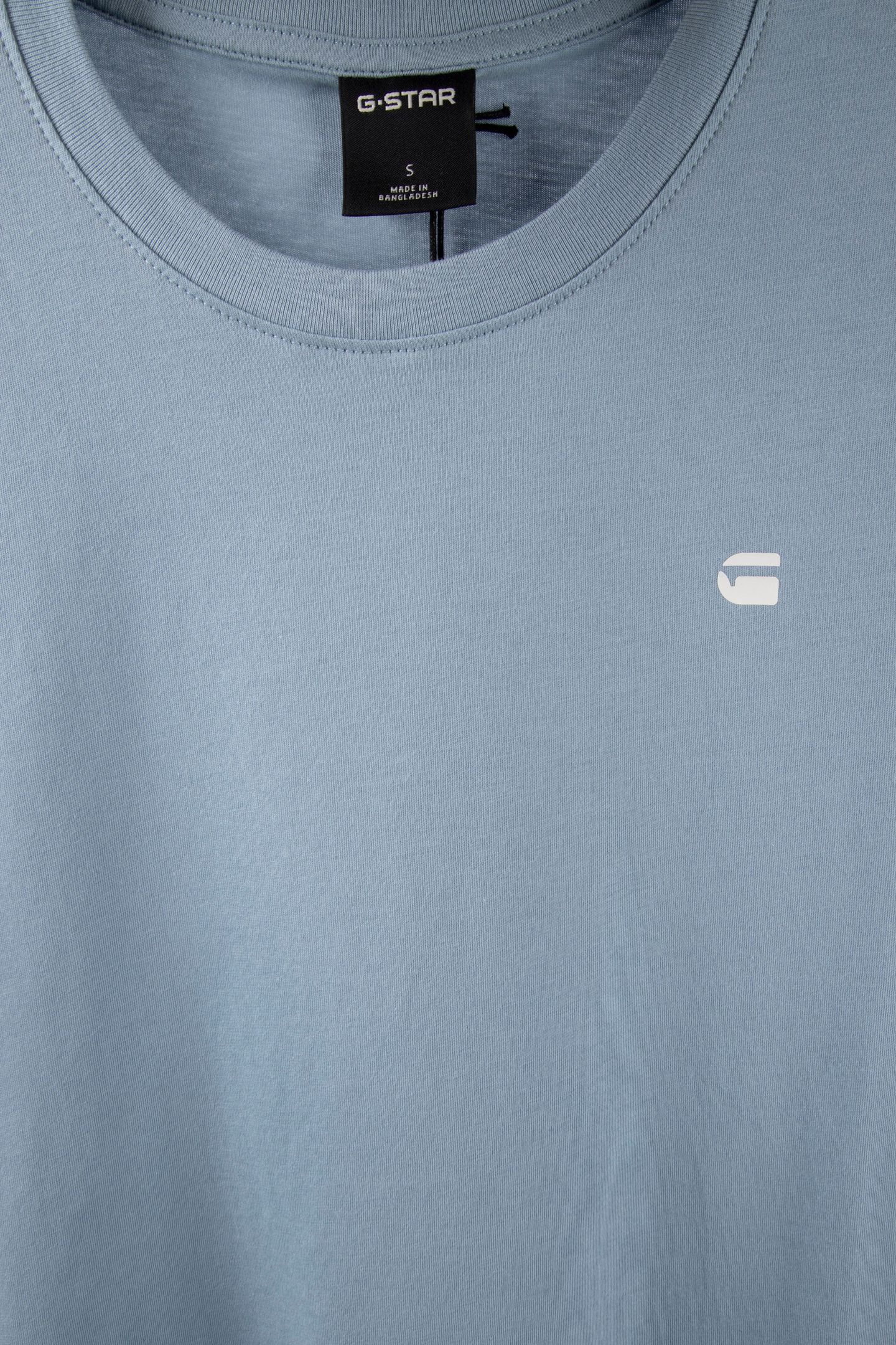 CHEST LOGO SLIM T-SHIRT ASH BLUE 4