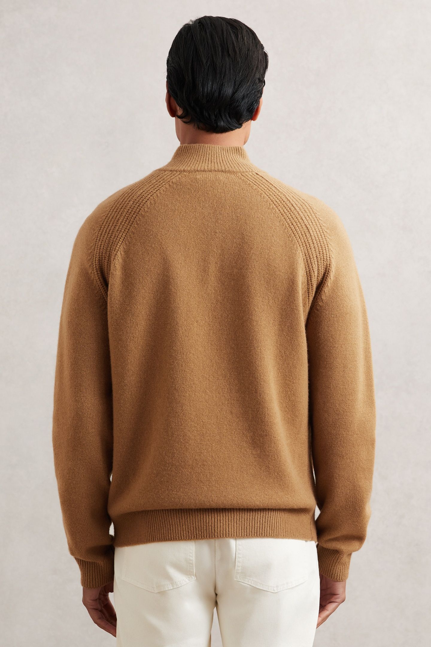 LS HALF ZIP JUMPER CAMEL 2