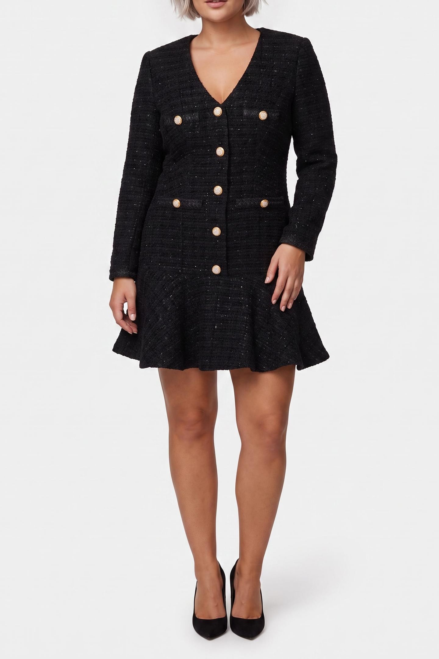 SUE FRILL LS MINIDRE JET BLACK A996 1