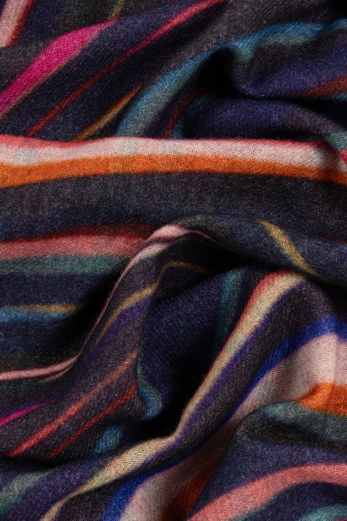 WOMENS SCARF CHECK SWIRL AW24 NAVY 5