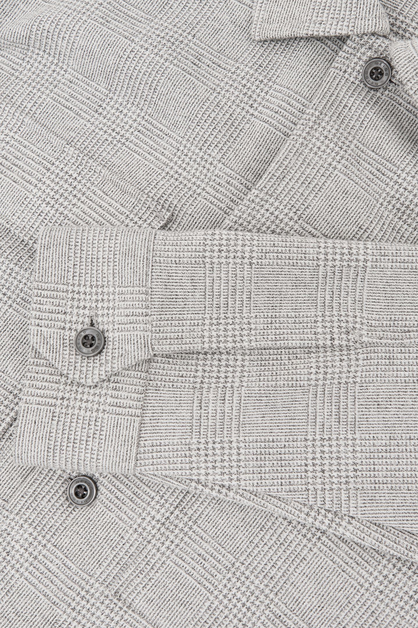 LS JERSEY CHECK TWIN POCKET OVERSHIRT SOFT GREY 5