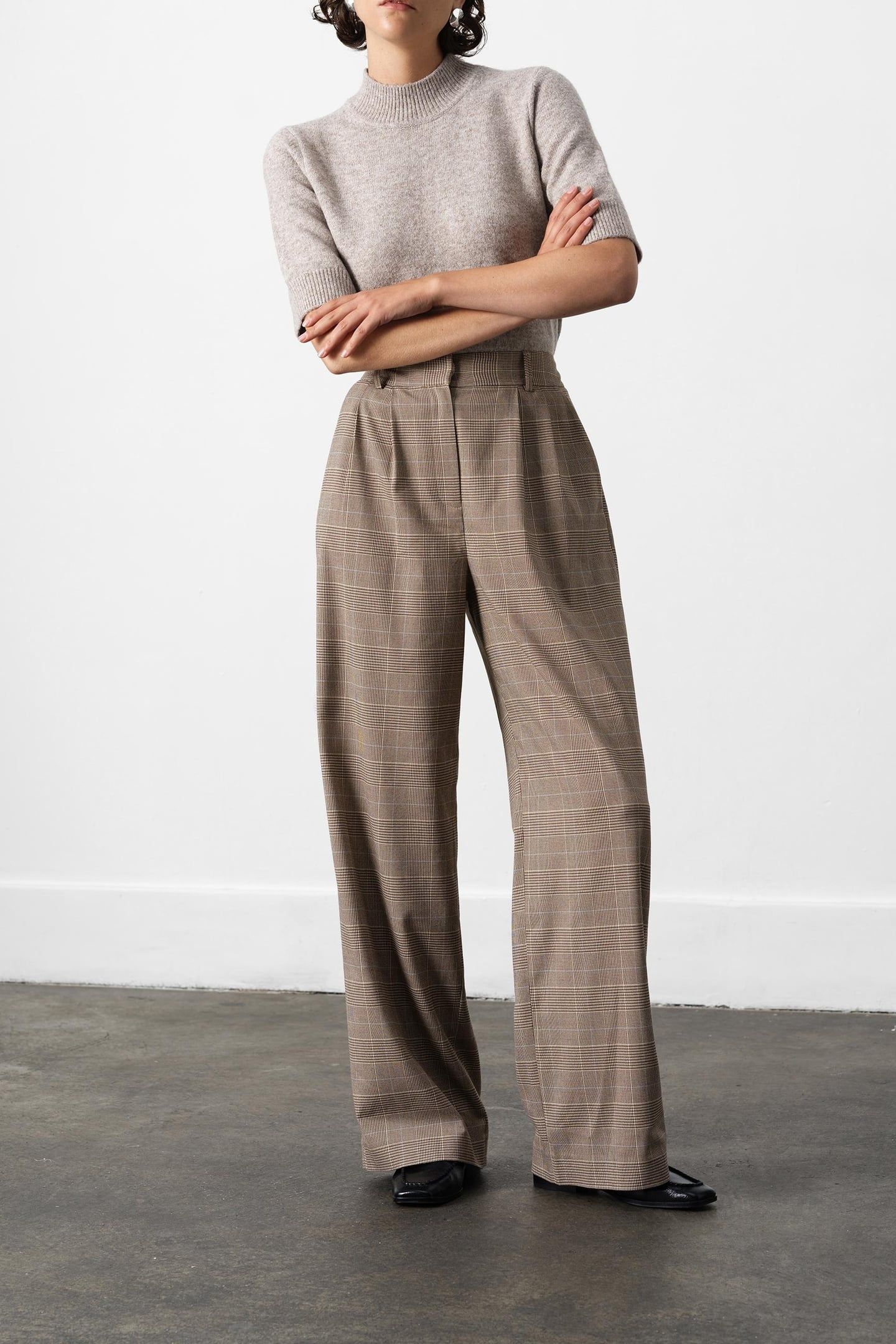 CHESTER CHECK TROUSER BROWN MULTI BROWN MULTI 2