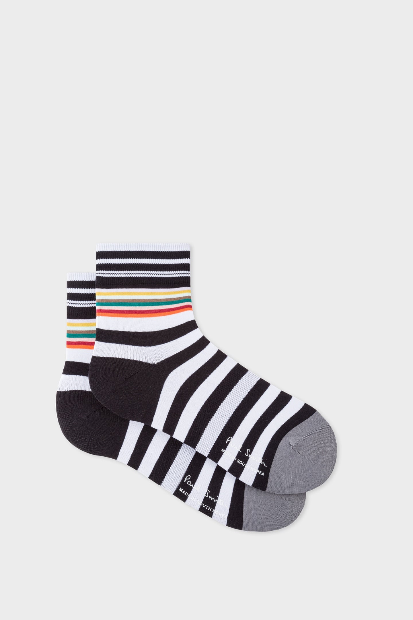 MEN CYCLE SOCK TWO STRP BLACK 6