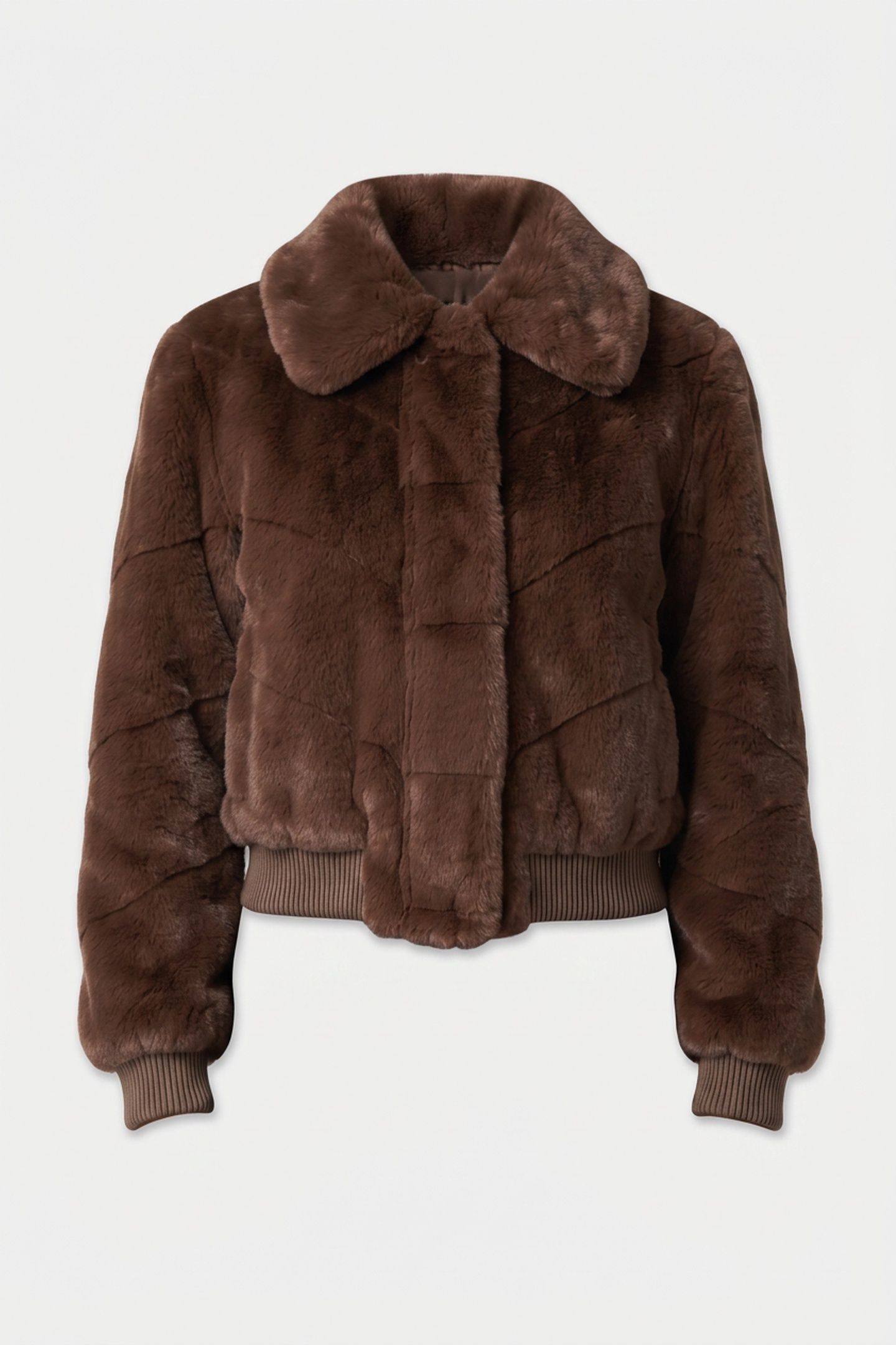 MAYA FAUX FUR JACKET CHOCOLATE BROWNIE MU 3