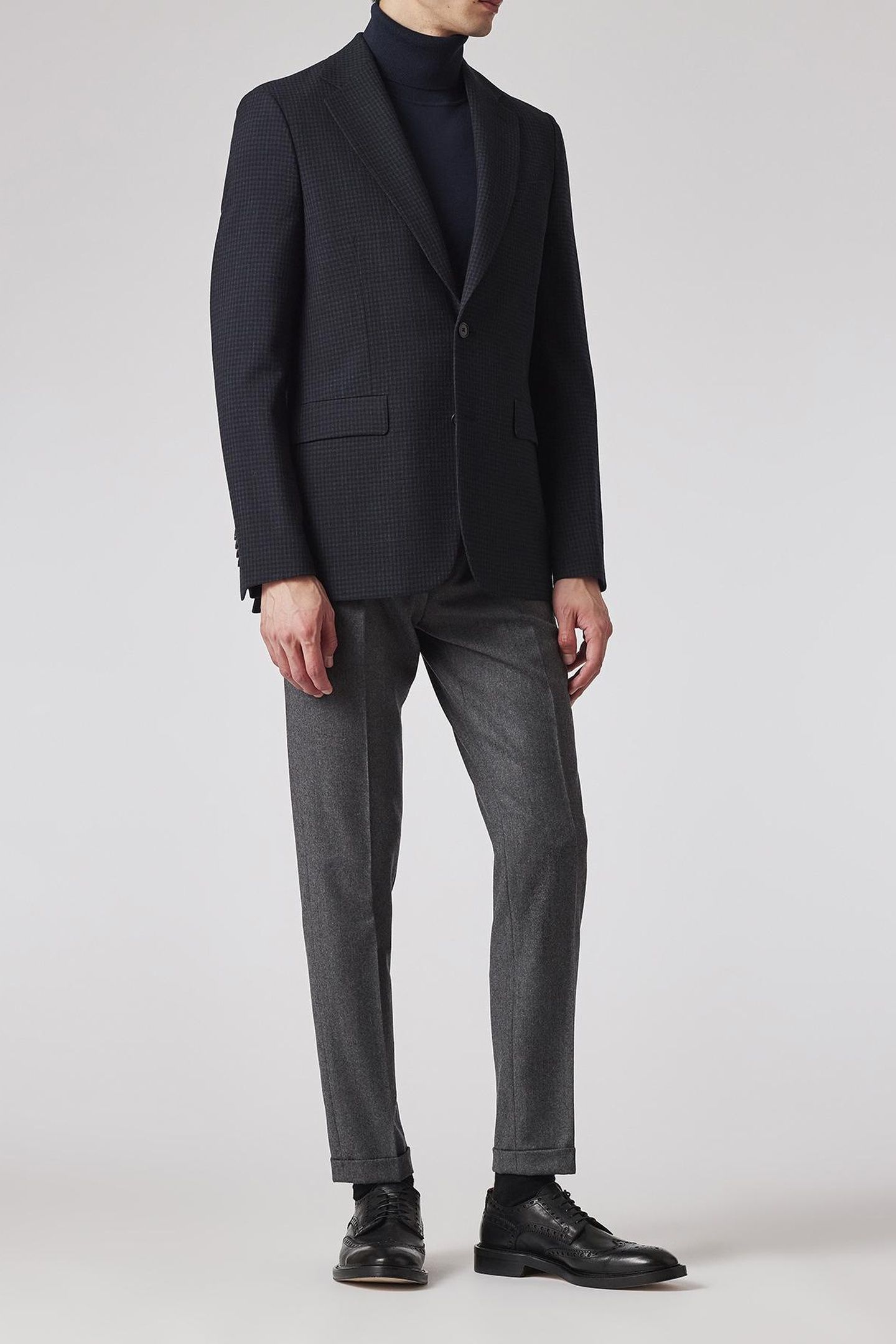 MENS TAILORED FIT 2 BUTTON JACKET VERY DARK NAVY 3