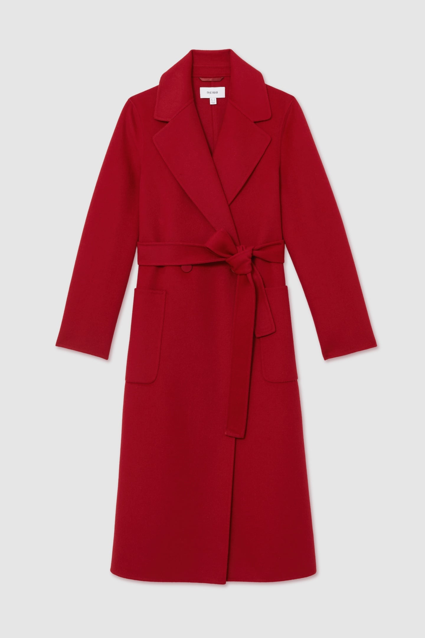 LONG DB BLIND SEAM COAT RED 4