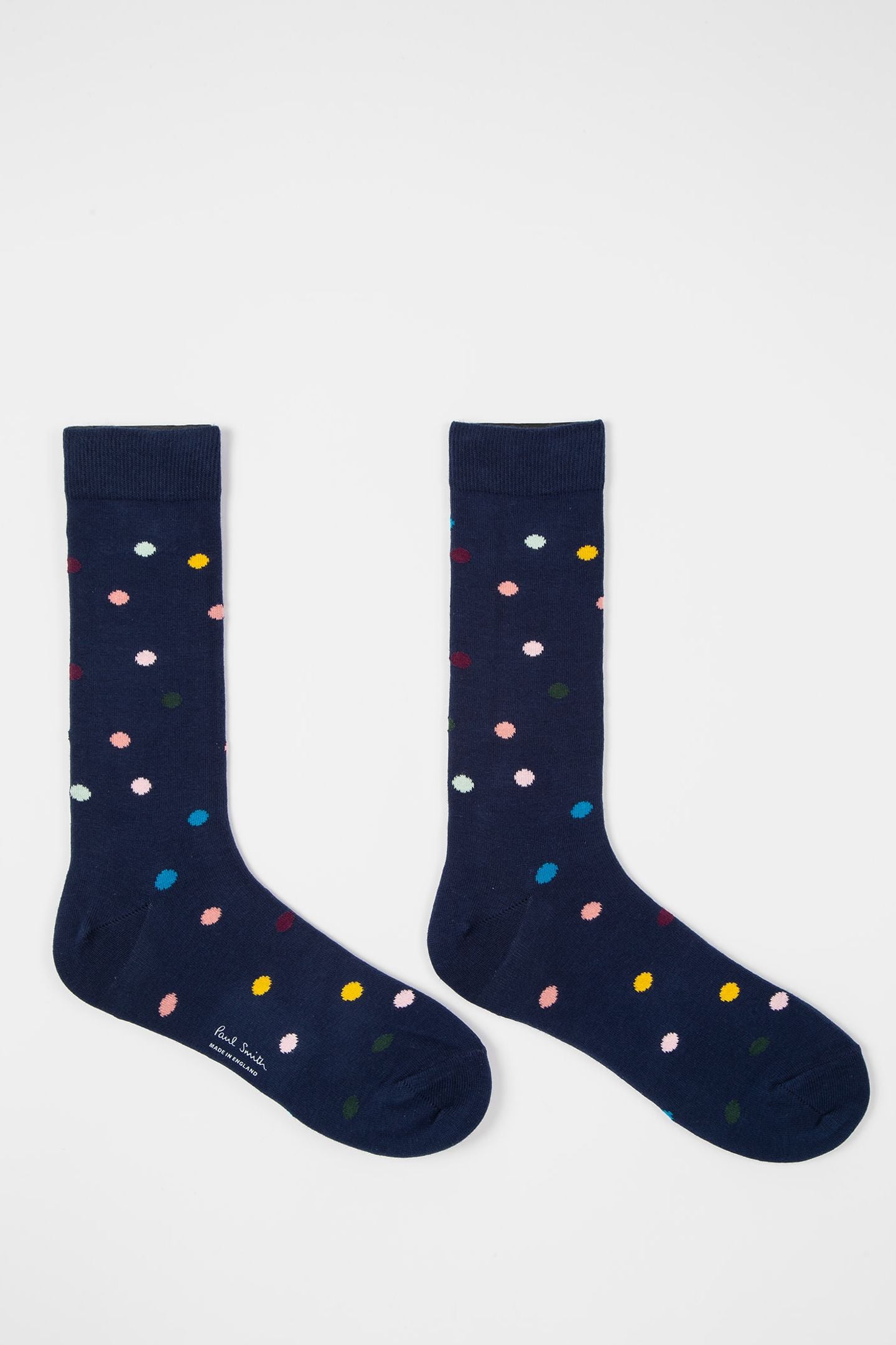 MEN SOCK ARTIST POLKA NAVY 1