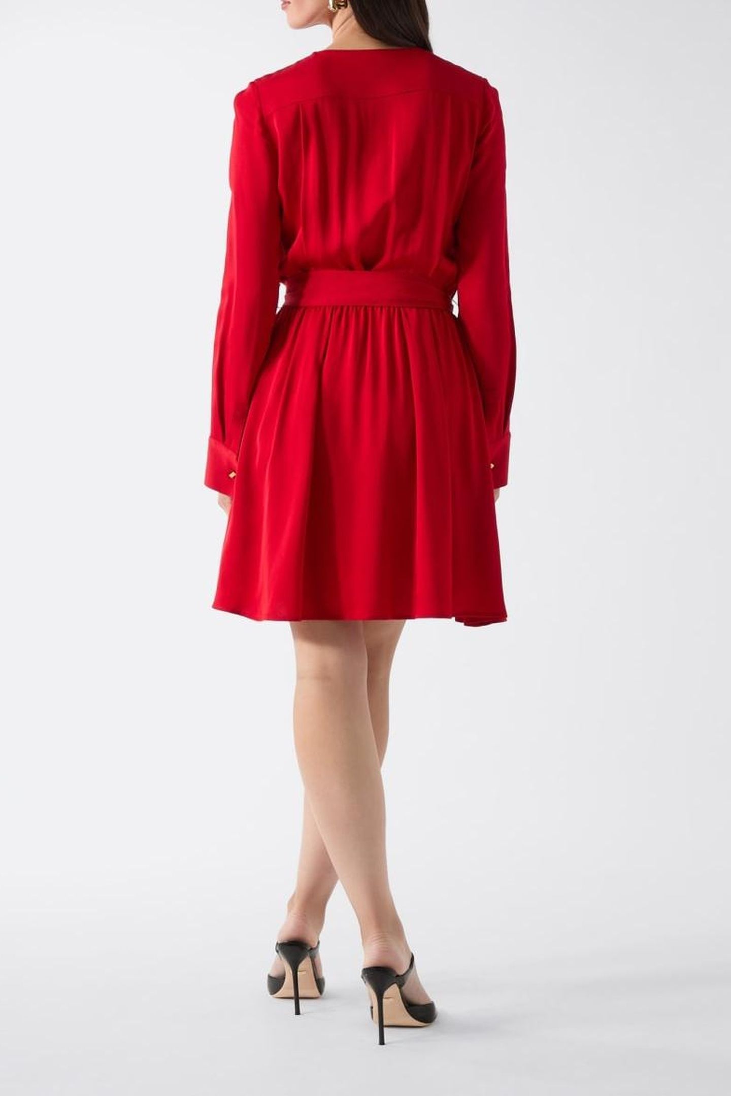 ANITA V NECK FLARED SAMBA RED VIBES 5