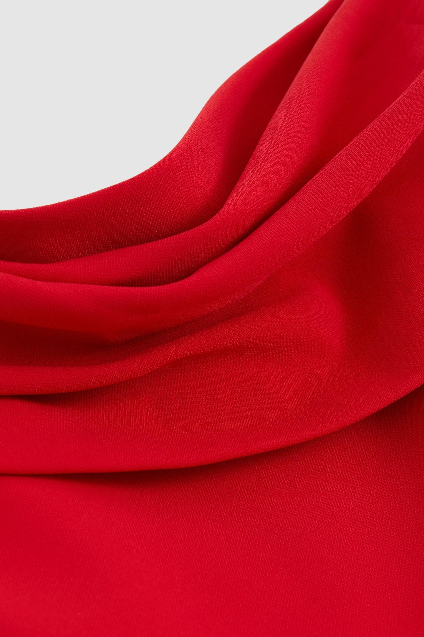 STRUCTURED BANDEAU JUMPSUIT RED 5