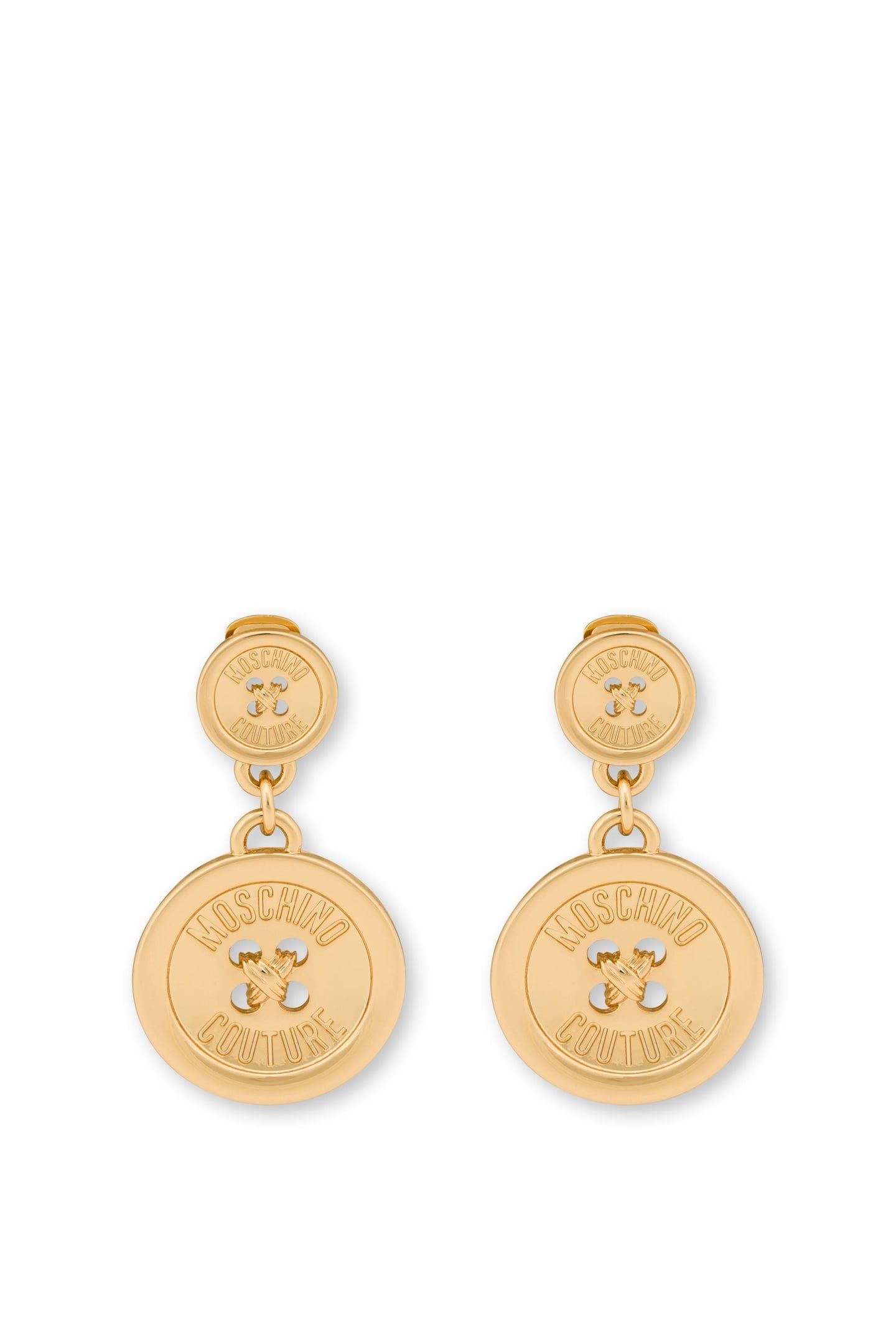 MOSCHINO BUTTONS EARRINGS GOLD 1