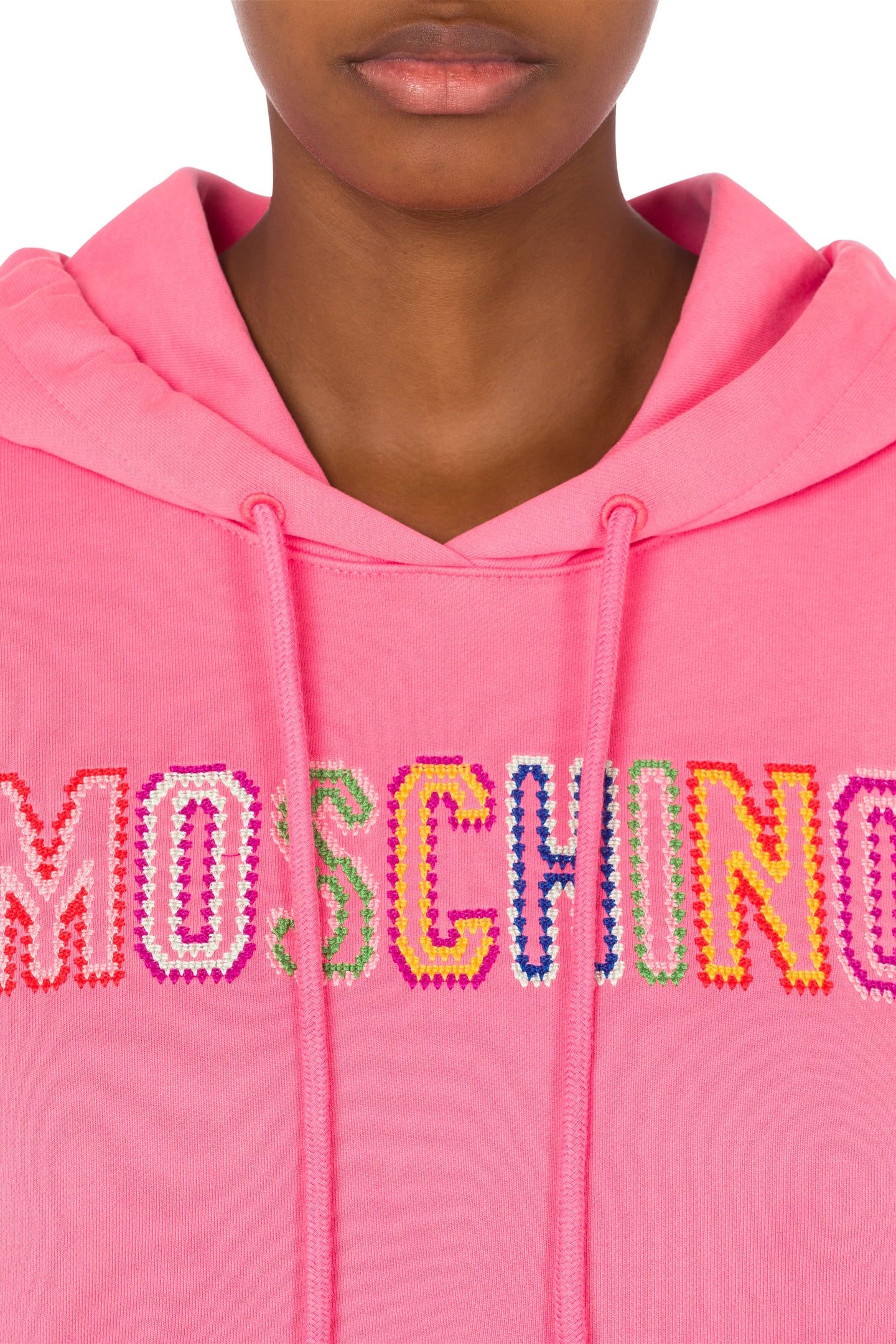 ORGANIC COTTON CROCHET LOGO SWEATSHIRT PINK 4