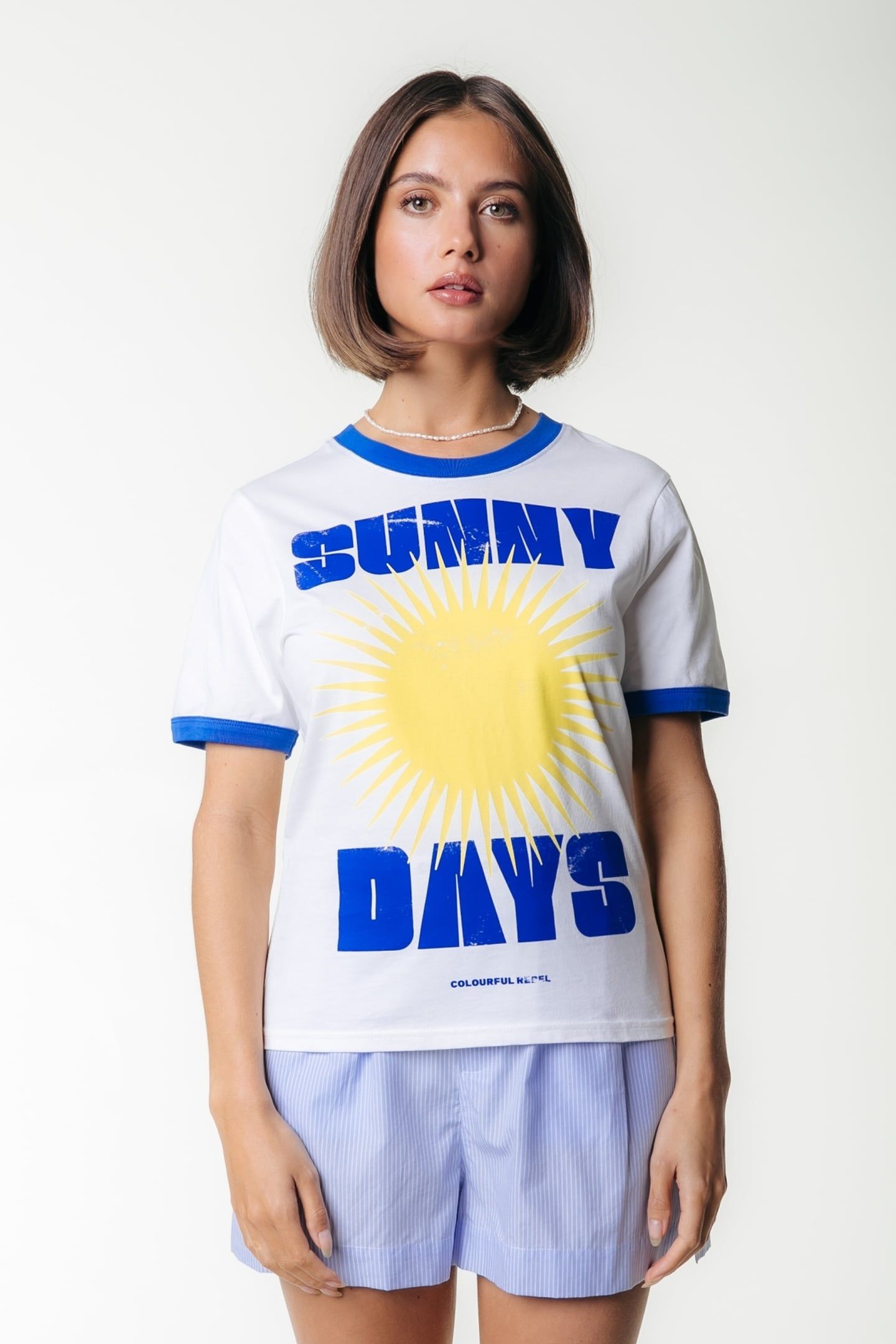 SUNNY DAYS RINGER BOXY TEE STANDARD WHITE 1