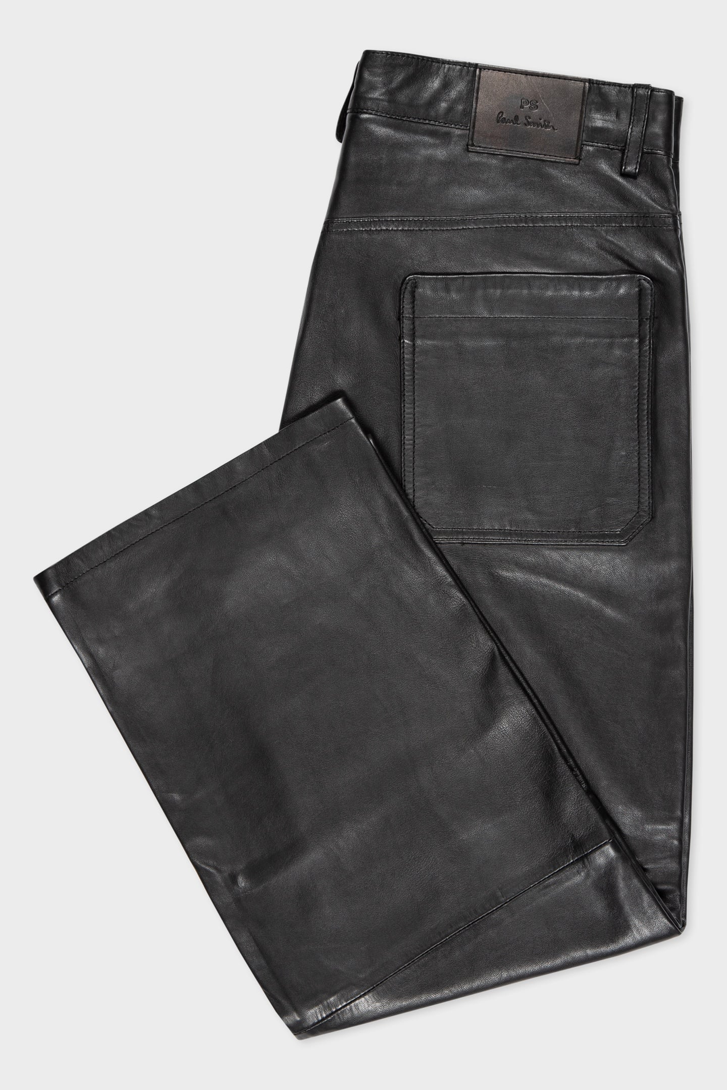 WOMENS JEANS LEATHER BLACK 3
