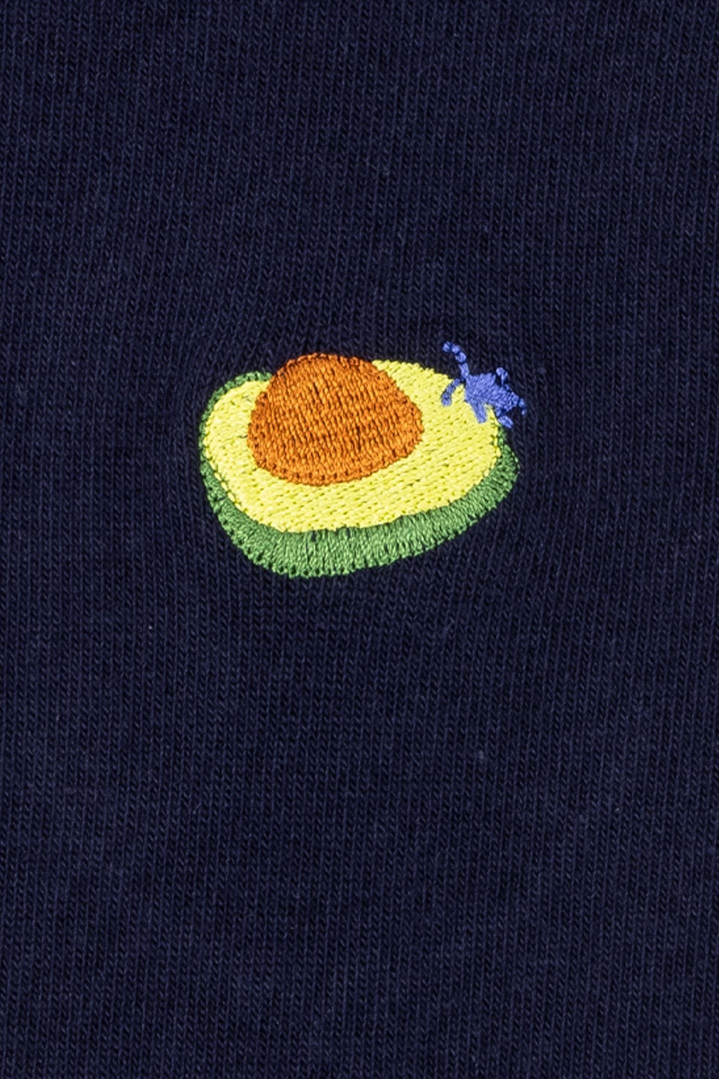 MEN SOCK COCKTAIL EMB NAVY 3