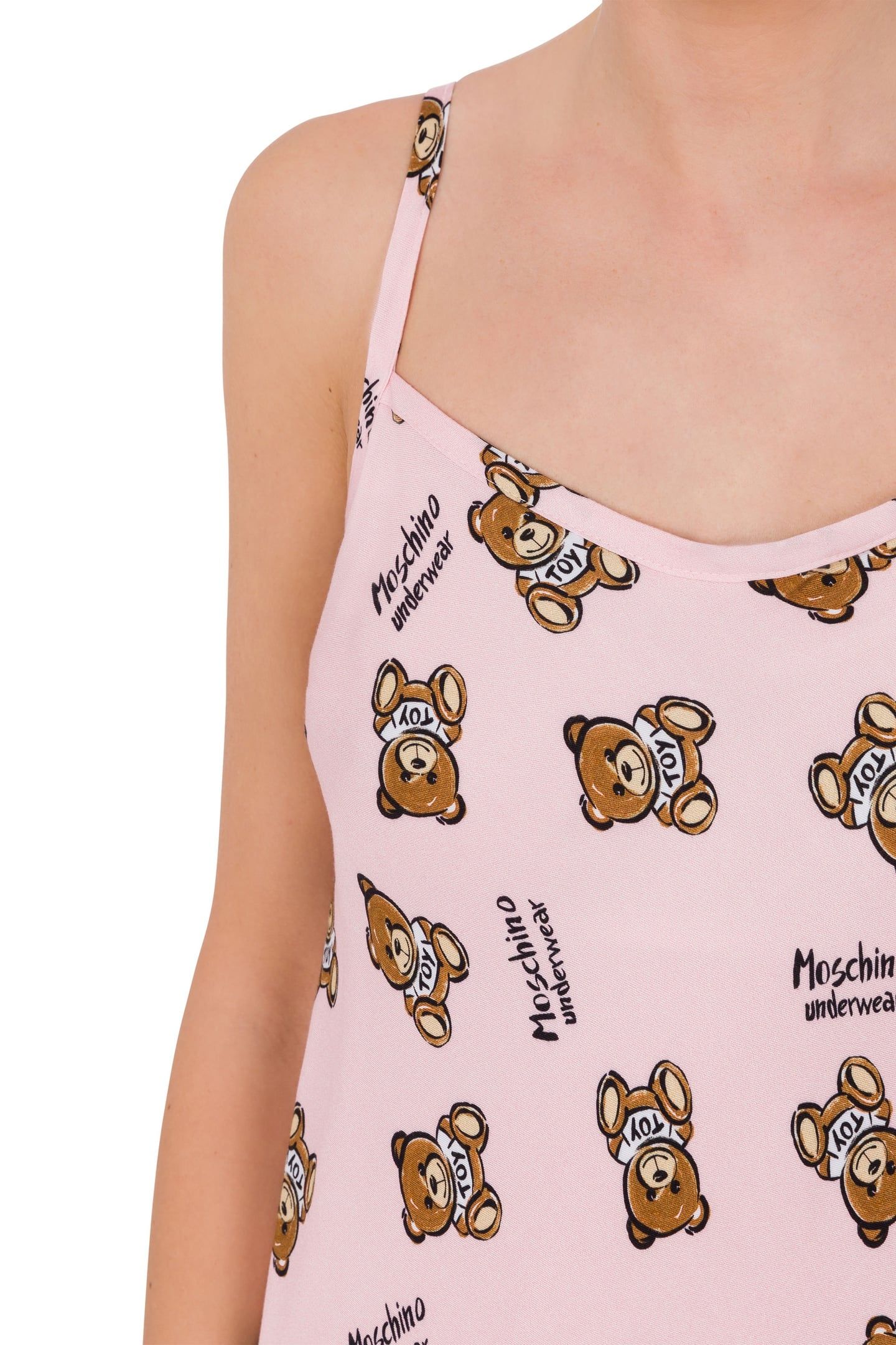 ALLOVER TEDDY BEAR TWILL SLIP PINK 4