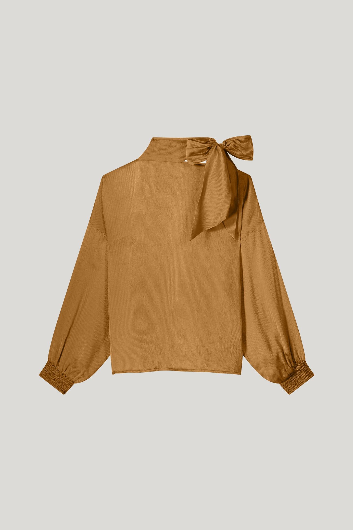 TOP SCARF HAMMERED VISCOSE CAMEL BROWN 3