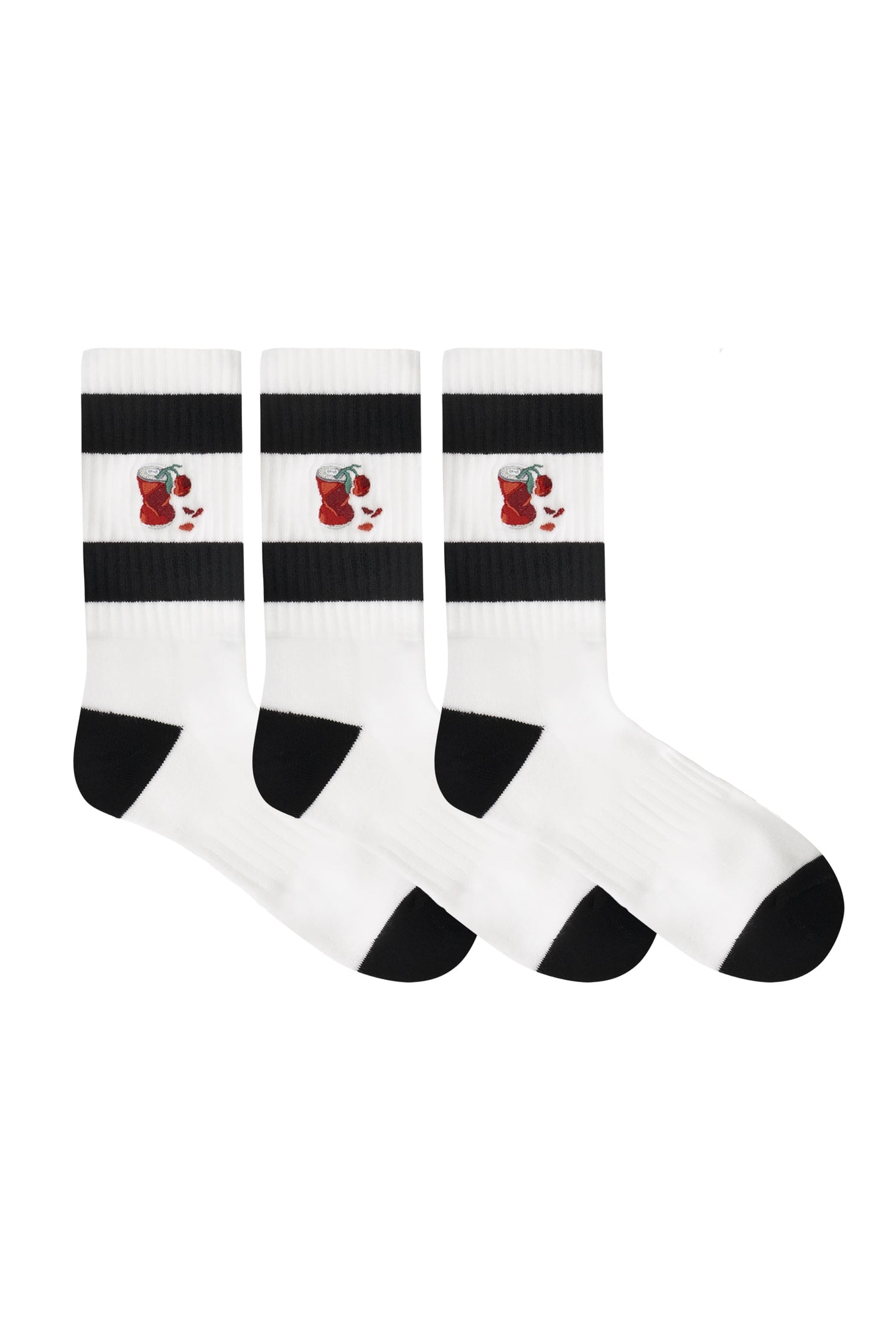 A-DAM 3-PACK CREW SOCKS SODA ROSE WHITE 1