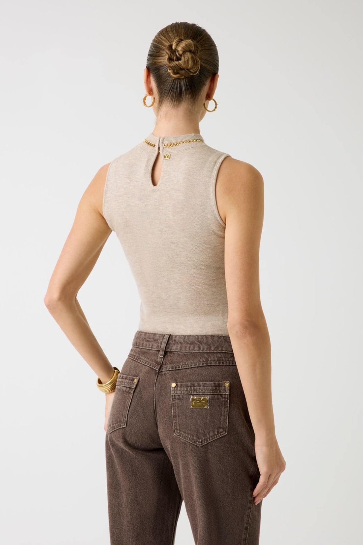 ABEL CN SL TOP CHAIN VELVET TAUPE MULTI 3